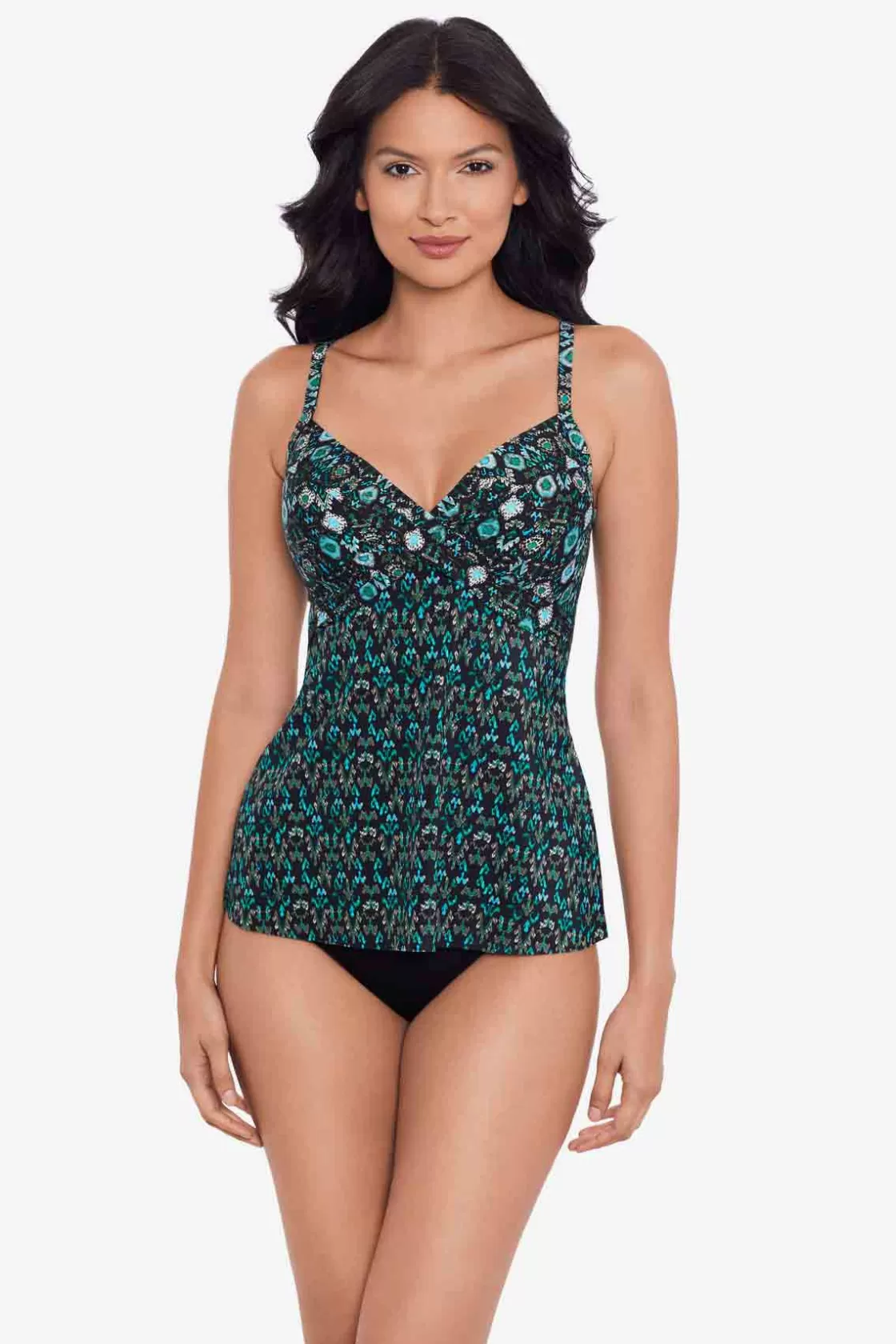 Miraclesuit Swim Dress | One Piece^Bijoux Myrra Tankini Top Black/Multi