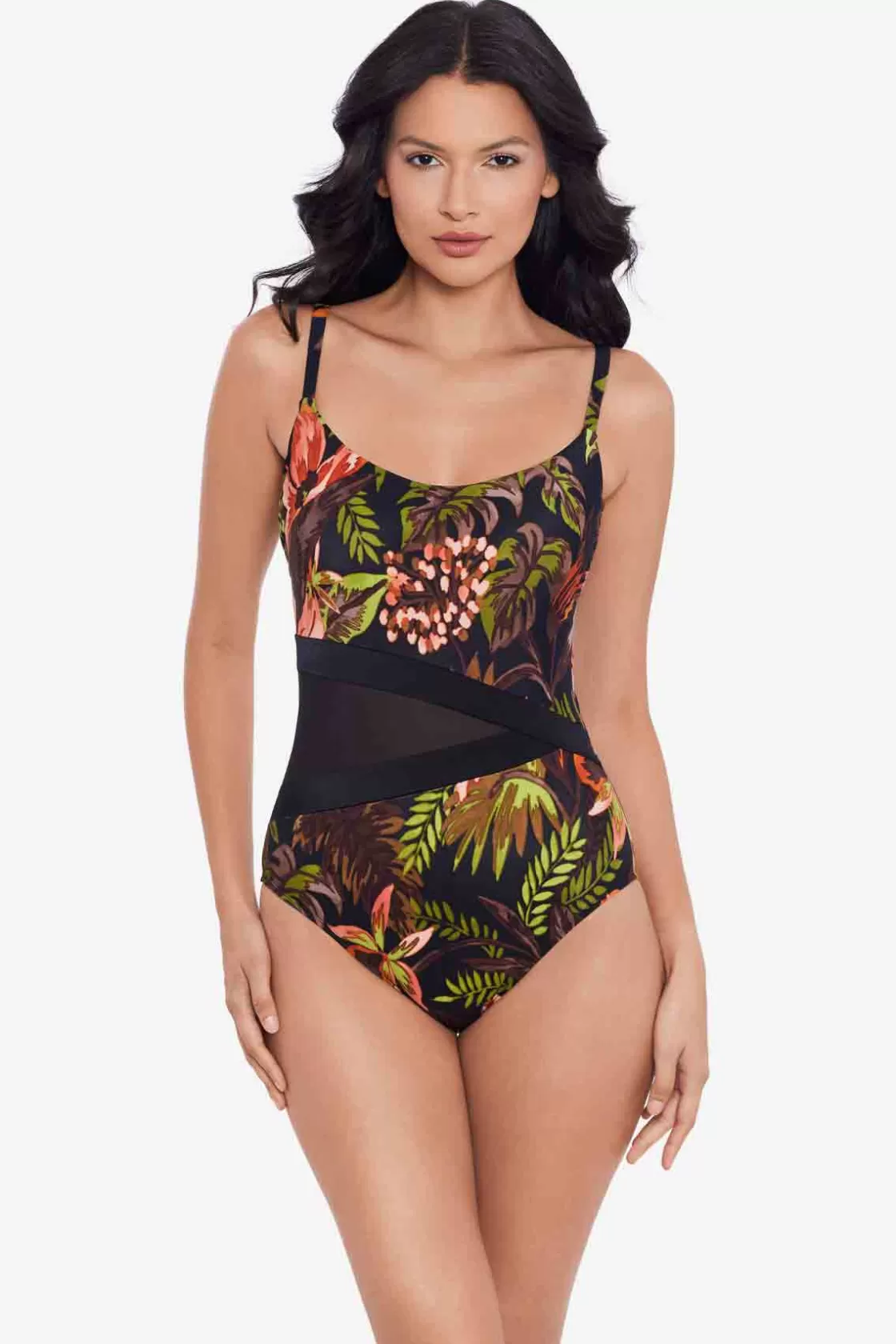 Miraclesuit One Piece^Botanico Lyra One Piece Swimsuit Black/Multi