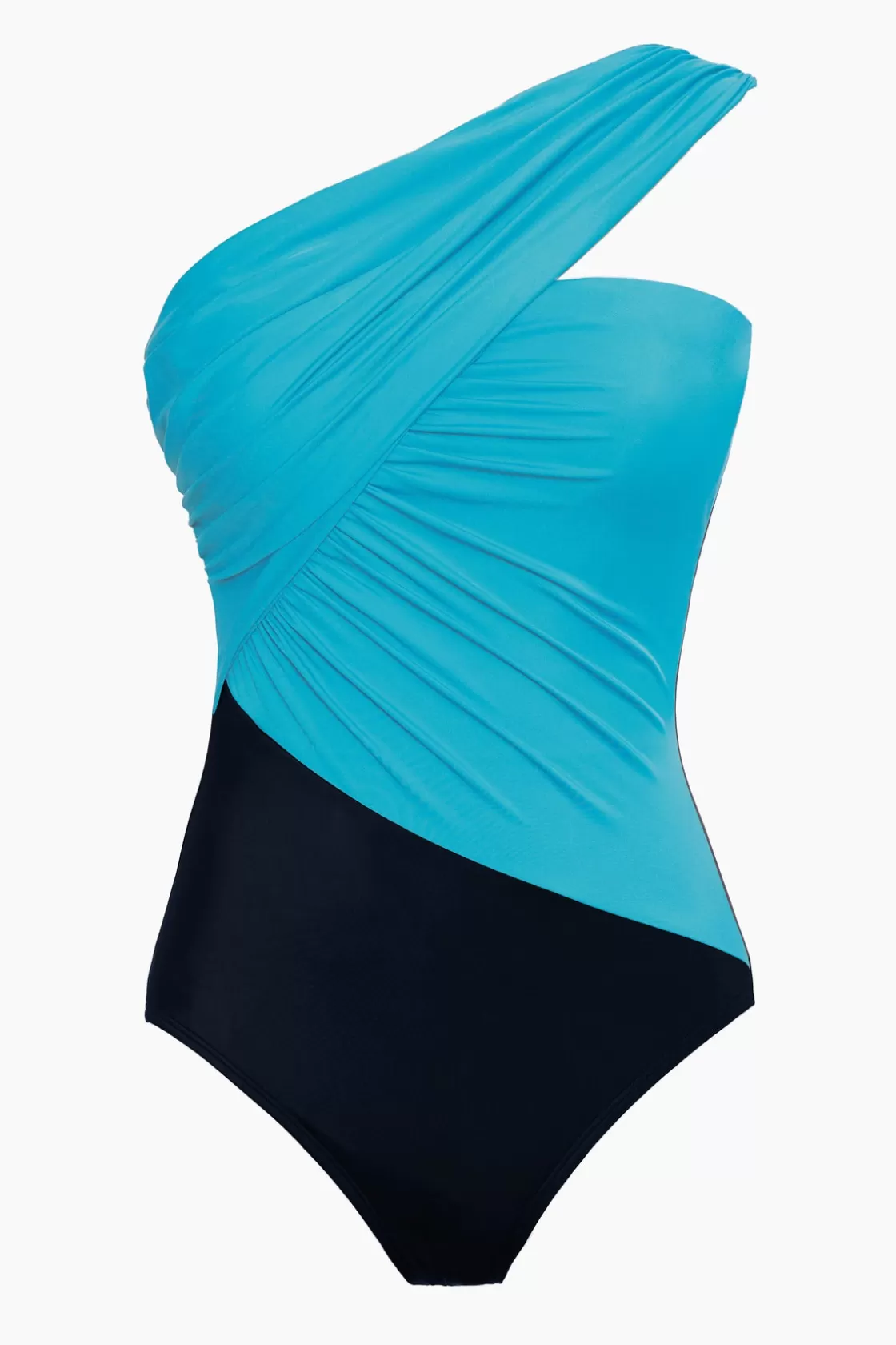 Miraclesuit Tankini Tops^Colorblock Goddess One Piece Swimsuit Navy