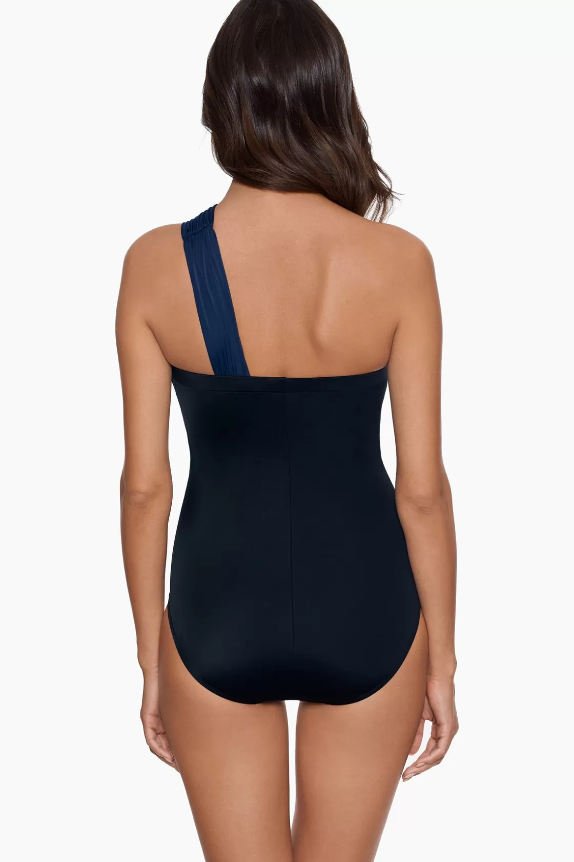 Miraclesuit Tankini Tops^Colorblock Goddess One Piece Swimsuit Navy
