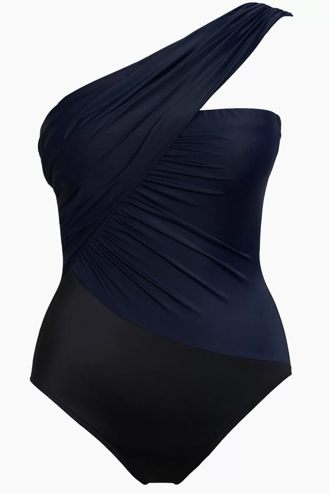 Miraclesuit Tankini Tops^Colorblock Goddess One Piece Swimsuit Navy