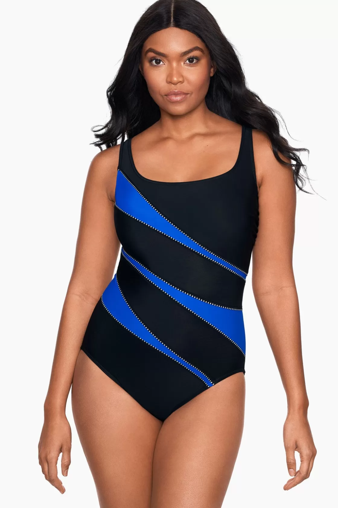Miraclesuit One Piece^Colorblock Helix One Piece Swimsuit DD-Cup Azul