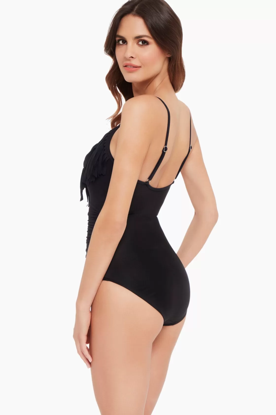 Miraclesuit Cover Ups^Fringe Blaire One Piece Swimsuit Black