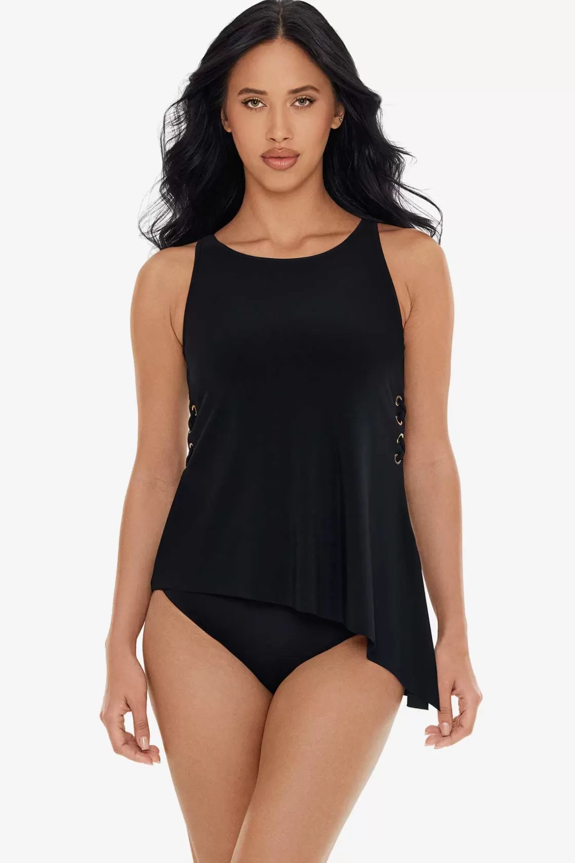 Miraclesuit Swim Dress | One Piece^Hoops Gabriella Tankini Top Black