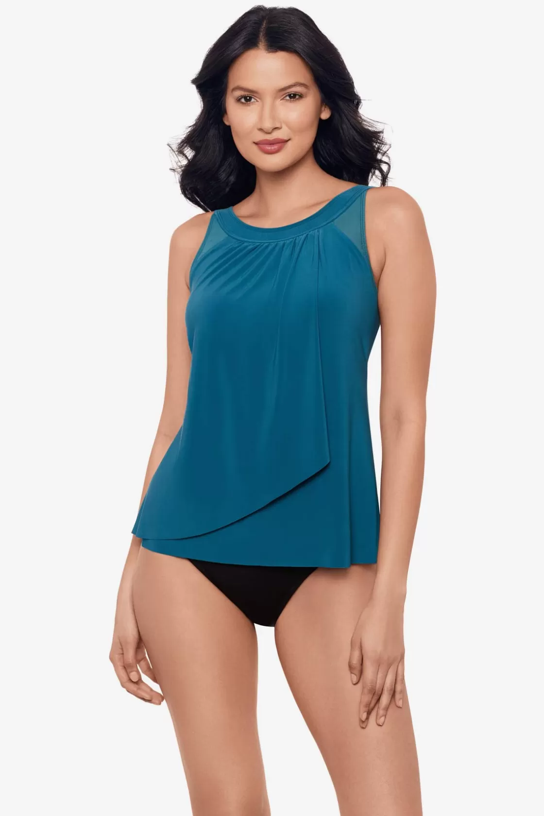 Miraclesuit Bandeau | One Piece^Illusionists Ursula Underwire Tankini Top Aegean