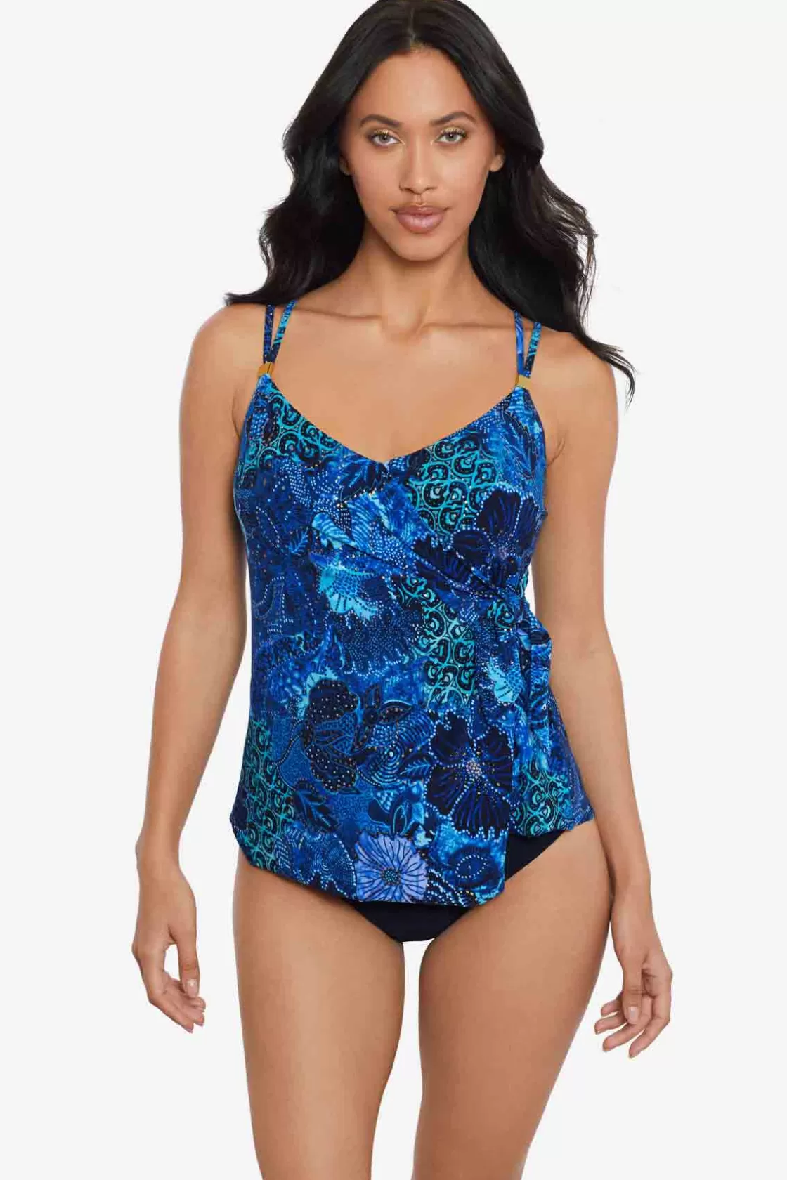 Miraclesuit One Piece | Plus^Jewels In The Nile Carma Tankini Top Blue/Multi