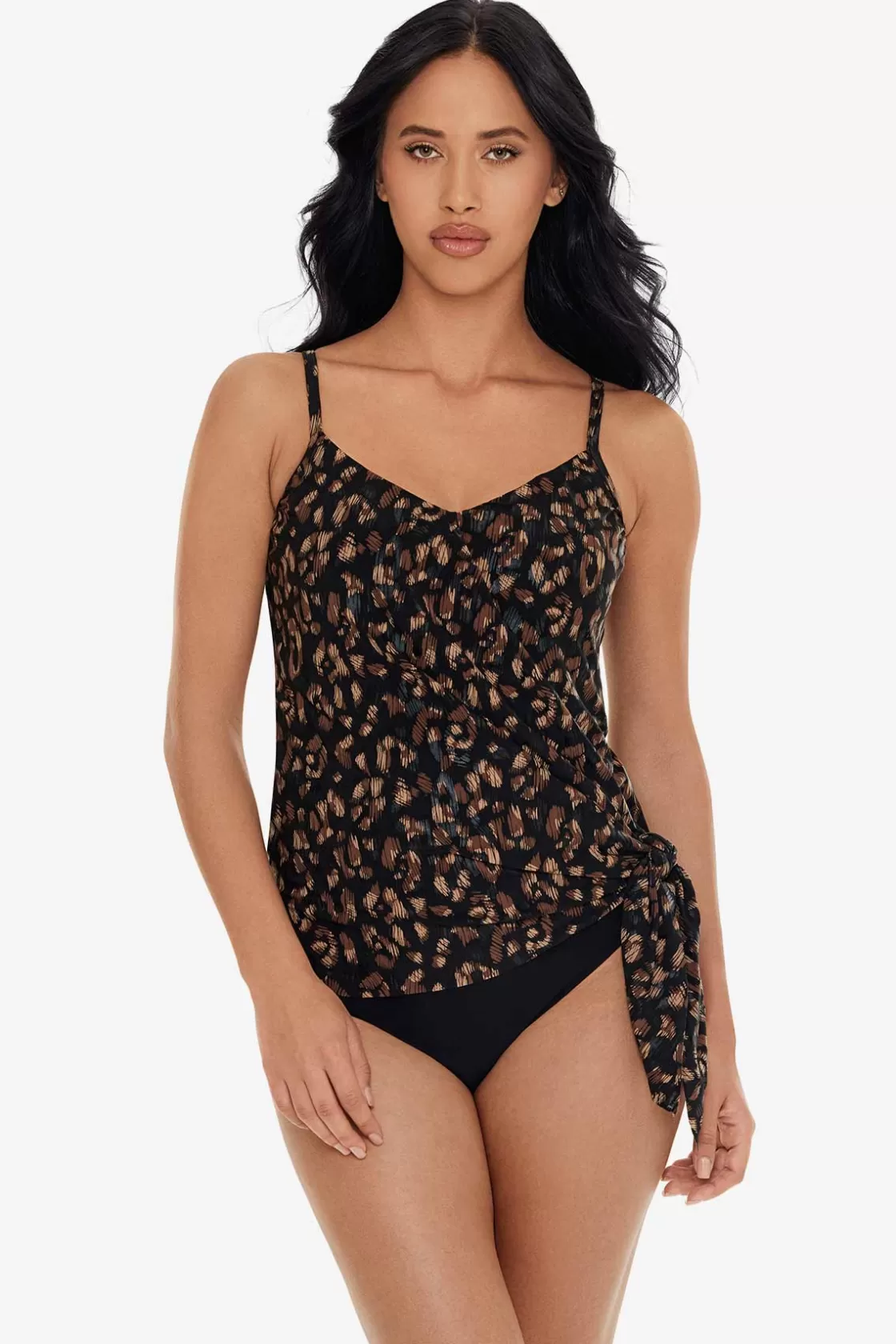 Miraclesuit Tankini Tops^La Paz Alex Tankini Top Black/Brown