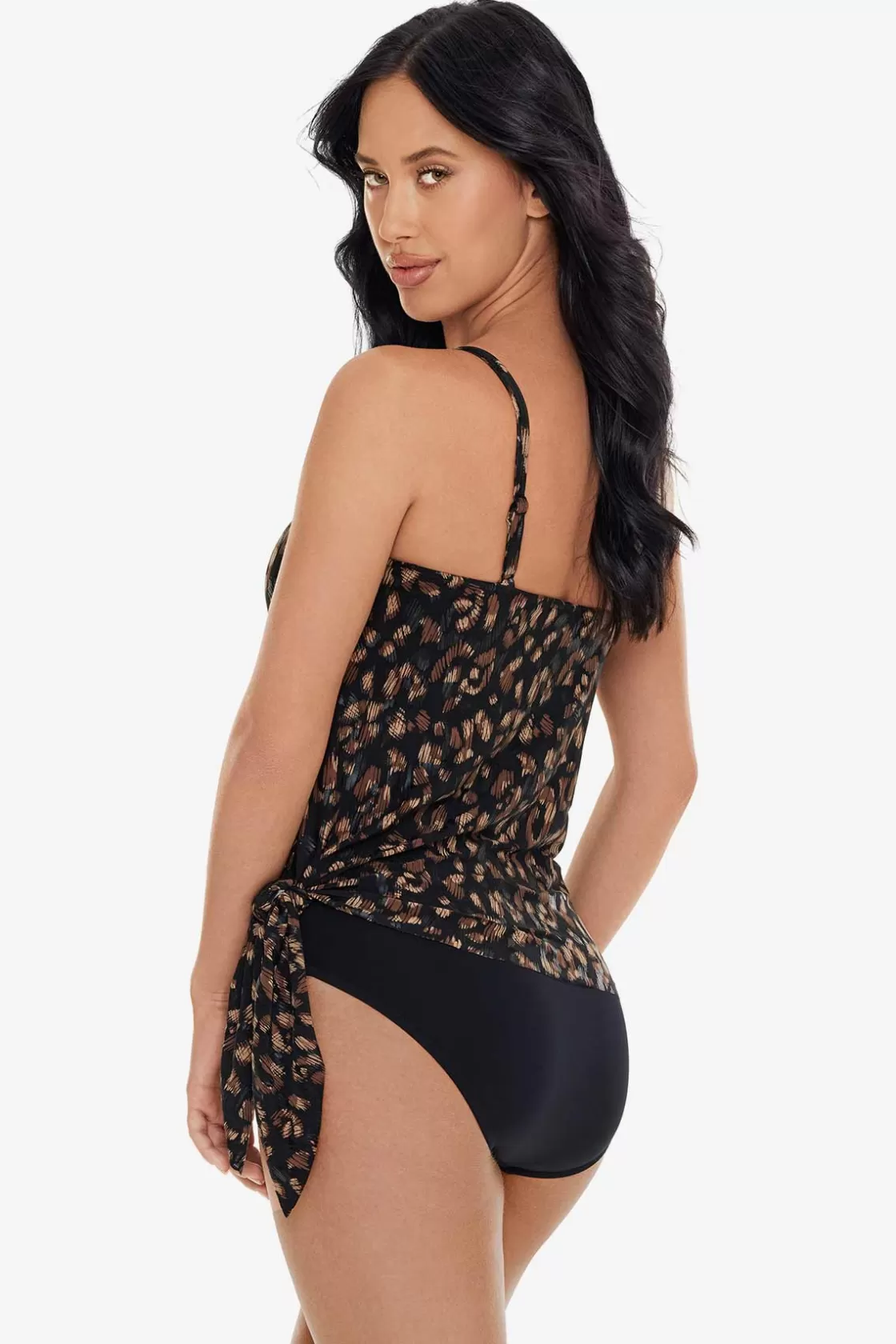 Miraclesuit Tankini Tops^La Paz Alex Tankini Top Black/Brown