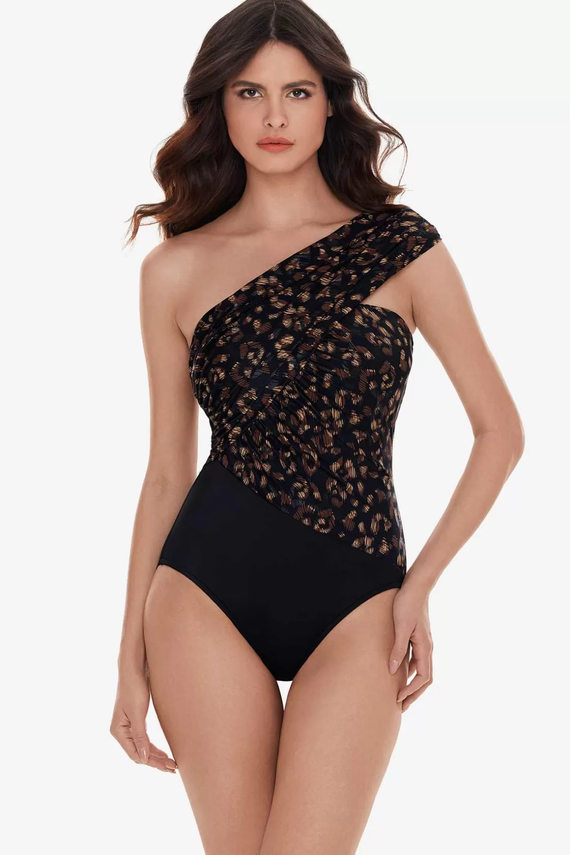 Miraclesuit Tankini Tops | Bra-Sized Swim^La Paz Goddess One Piece Swimsuit Black/Brown