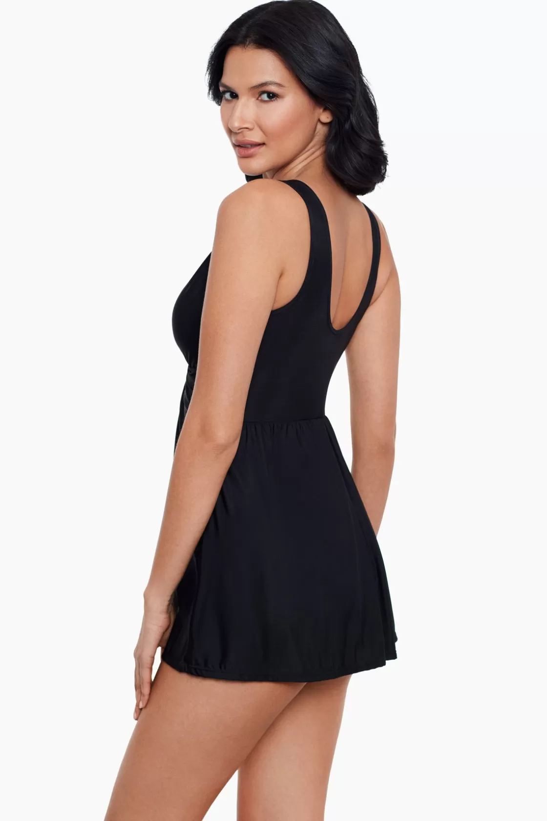 Miraclesuit Tankini Tops^Must Haves Marais One Piece Swim Dress DD-Cup Black