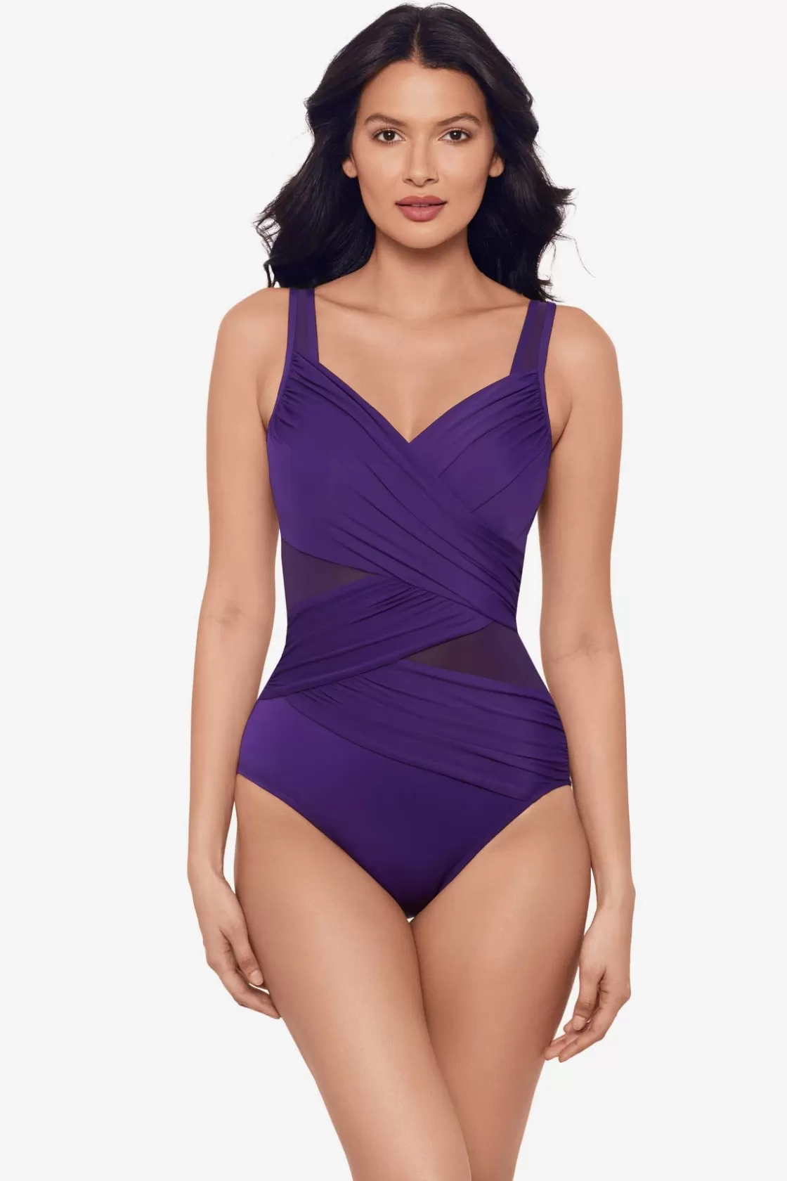 Miraclesuit Cover Ups^Network New Sensations Madero One Piece Swimsuit Mulberry