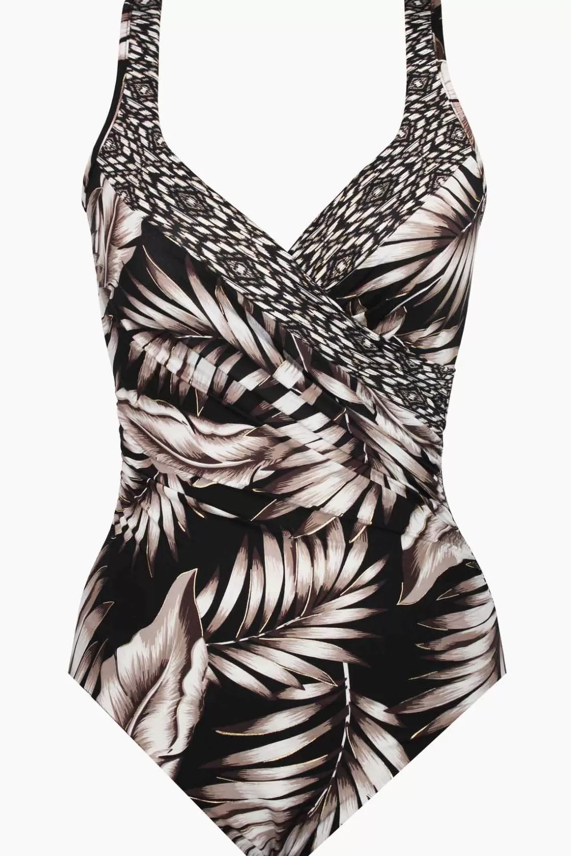 Miraclesuit One Piece^Oasis Colorblock It's A Wrap One Piece Swimsuit Black/Multi