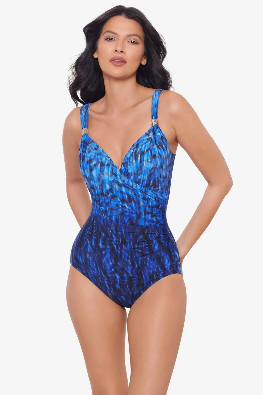 Miraclesuit One Piece^Paka Mayan Siren One Piece Swimsuit Blue/Black