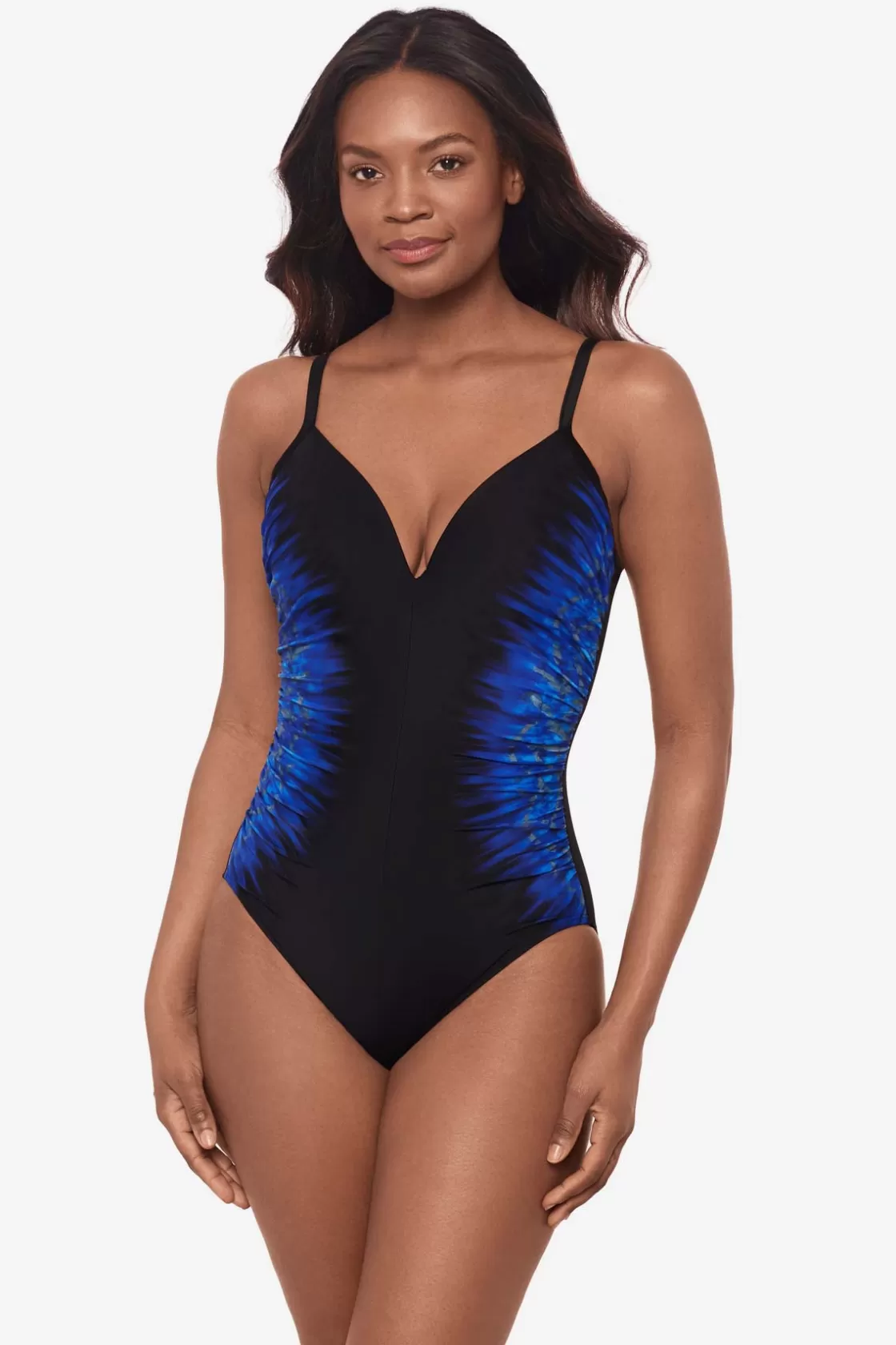 Miraclesuit One Piece^Paka Mayan Temptation One Piece Swimsuit DD-Cup Blue/Black