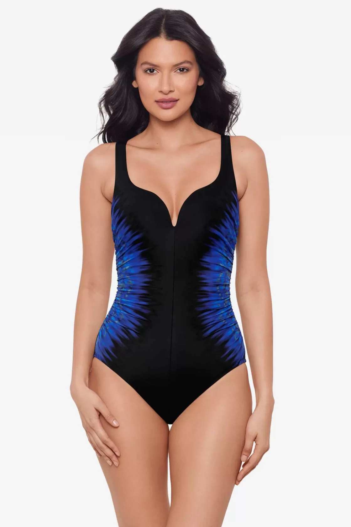 Miraclesuit Cover Ups^Paka Mayan Temptress One Piece Swimsuit Blue/Black