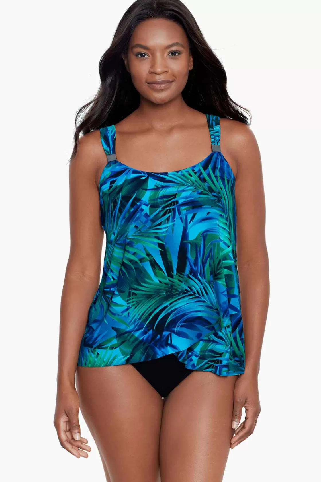 Miraclesuit Swim Dress | One Piece^Palm Reeder Dazzle Tankini Top Blue/Multi