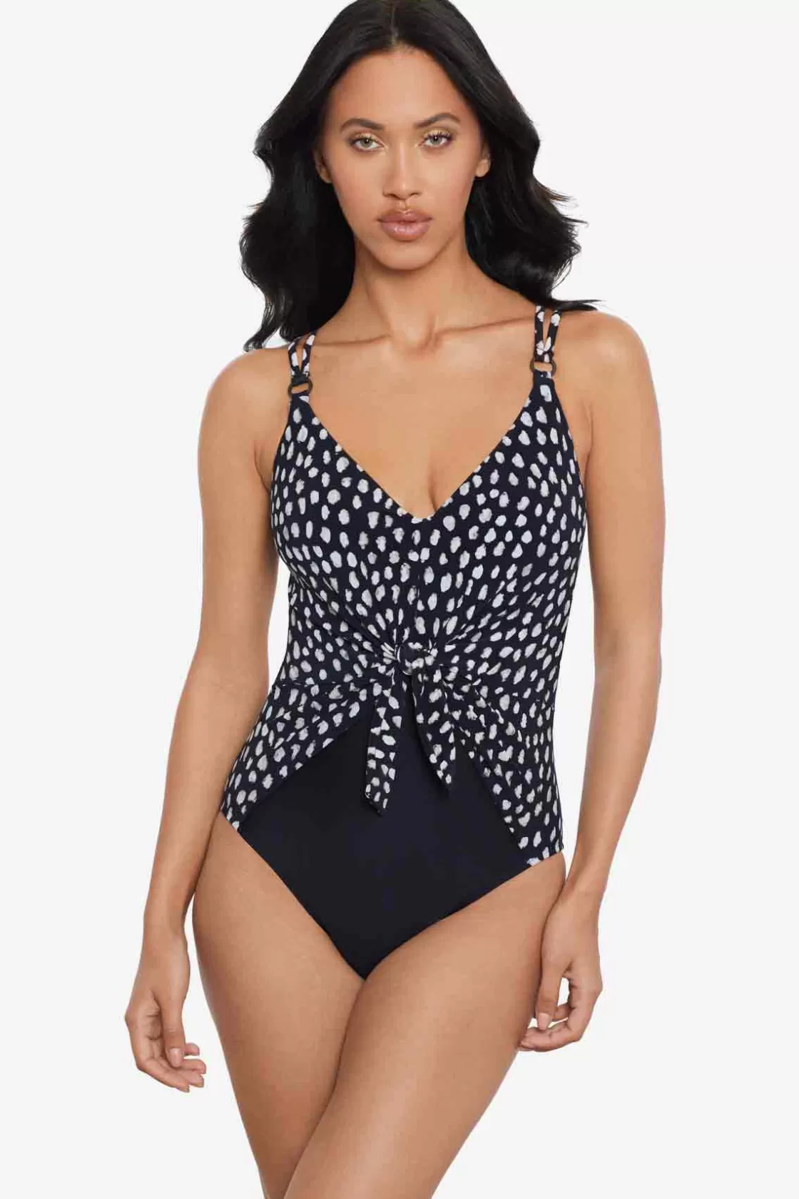 Miraclesuit One Piece^Pebbles Saki One Piece Swimsuit Black/White