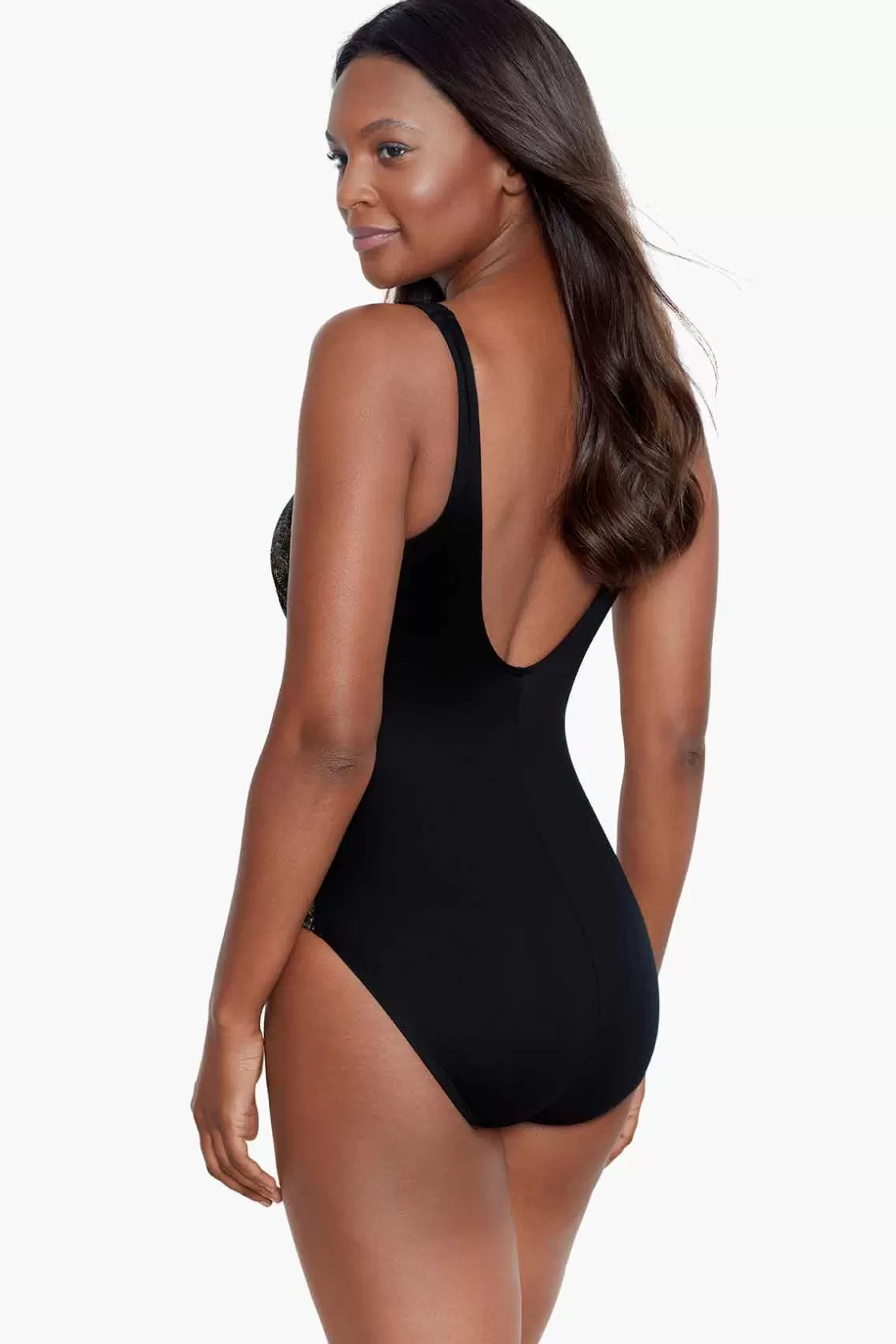 Miraclesuit One Piece^Petal Pusher Temptress One Piece Swimsuit Black/Multi