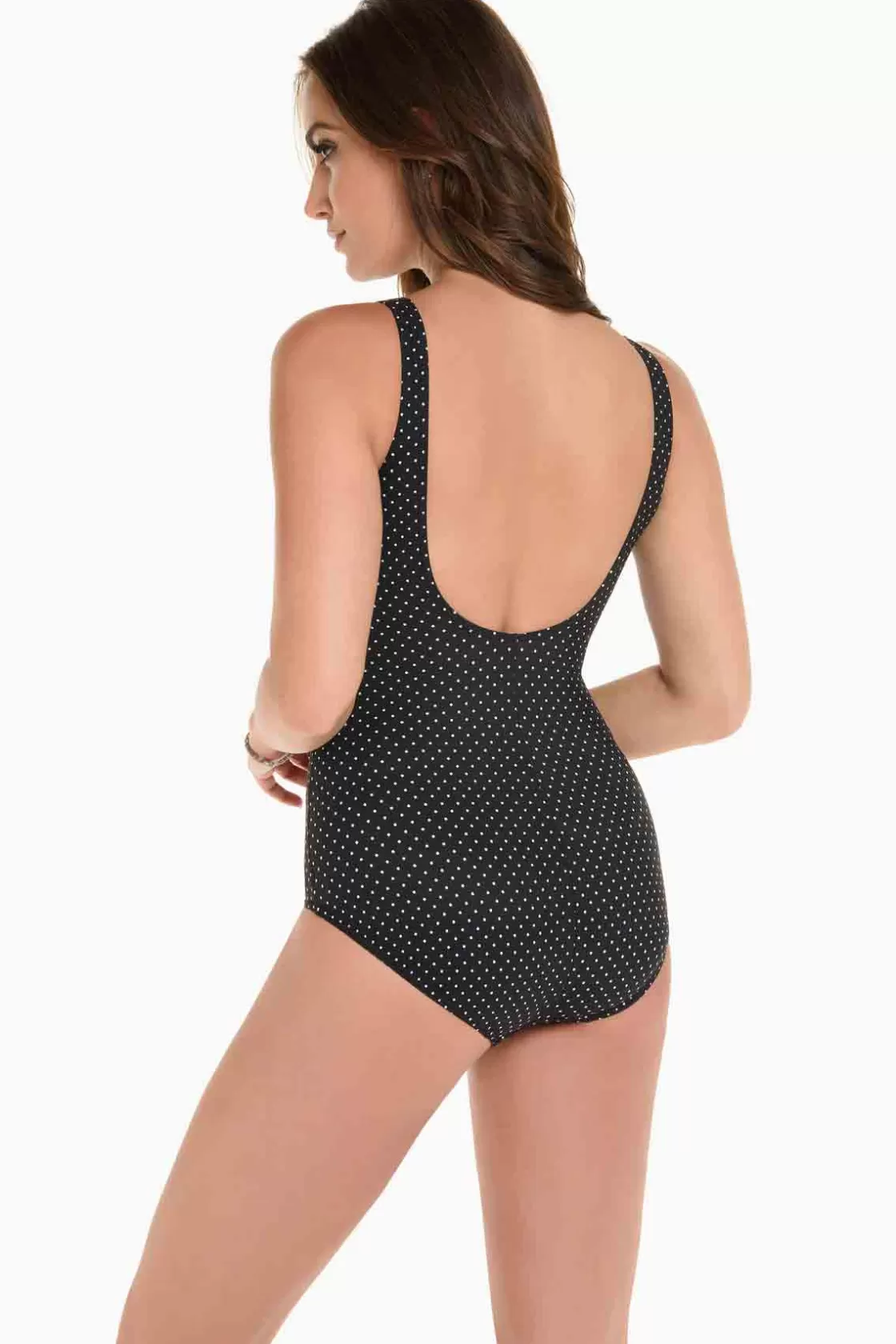 Miraclesuit Cover Ups^Pin Point Oceanus One Piece Swimsuit Black/White