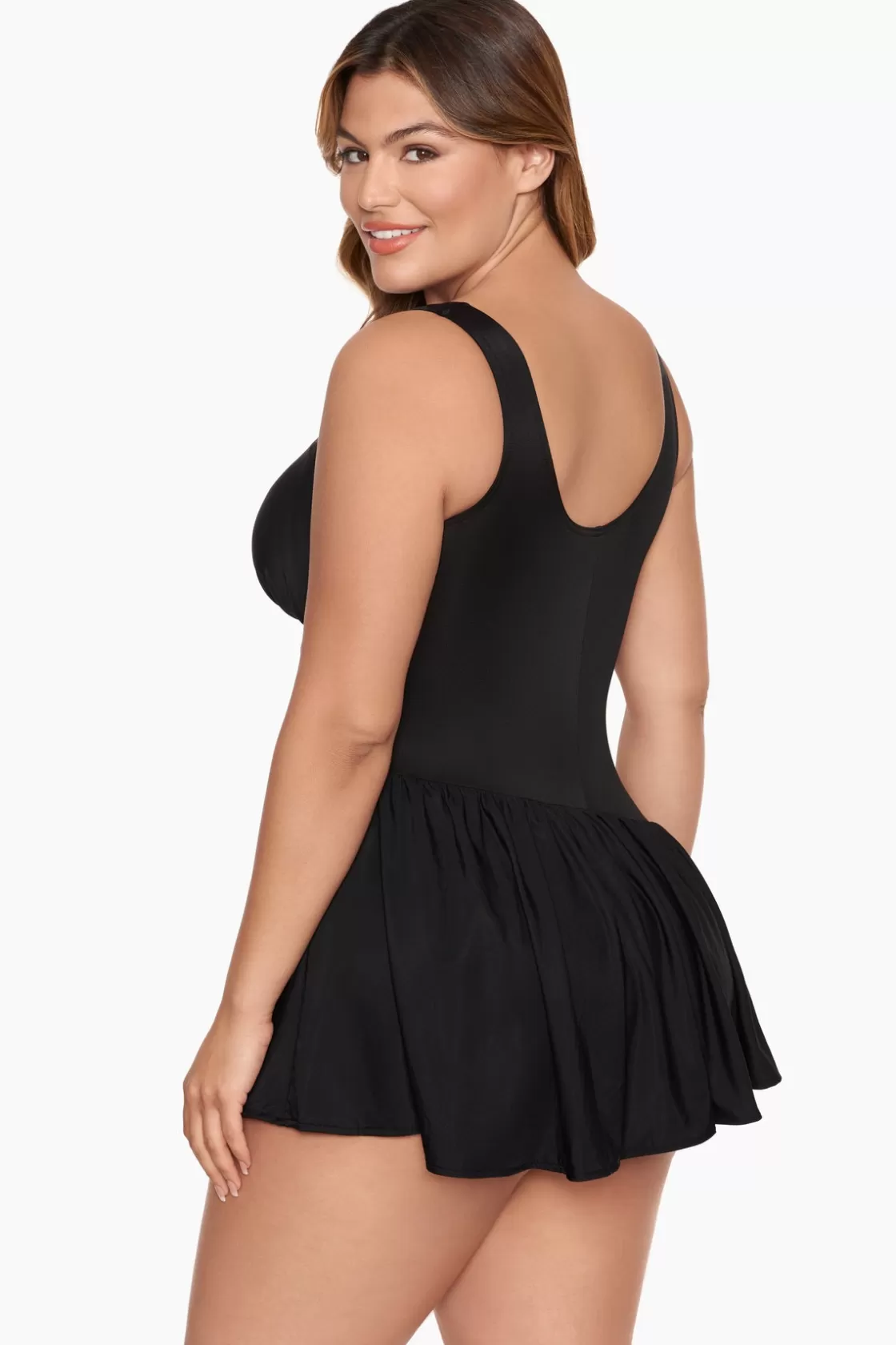 Miraclesuit Tankini Tops^Plus Size Aurora Swim Dress Black