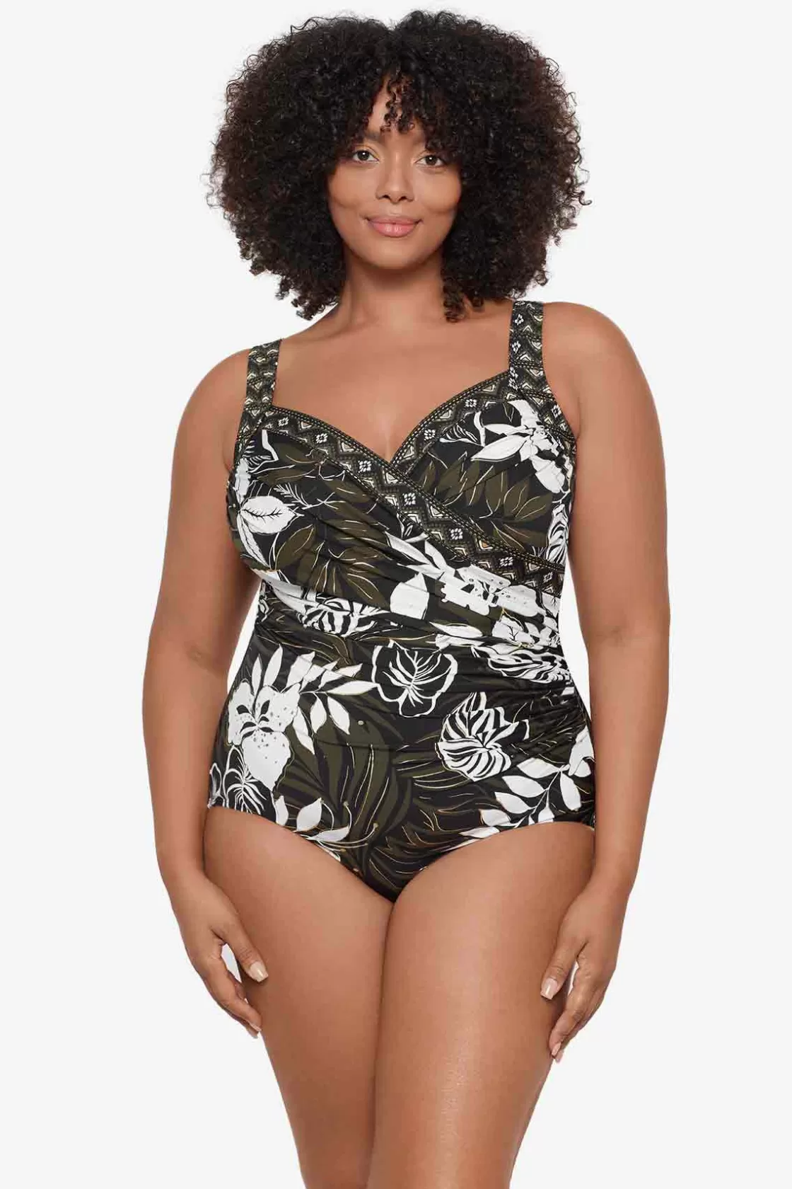Miraclesuit One Piece^Plus Size Elle Dorado Sanibel One Piece Swimsuit Black/Multi