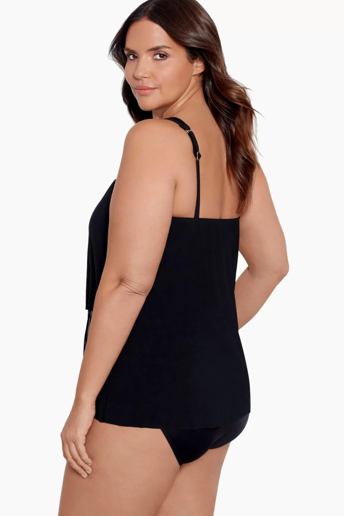 Miraclesuit One Piece | Dd+ Cup^Plus Size Illusionists Mirage Underwire Tankini Top Black