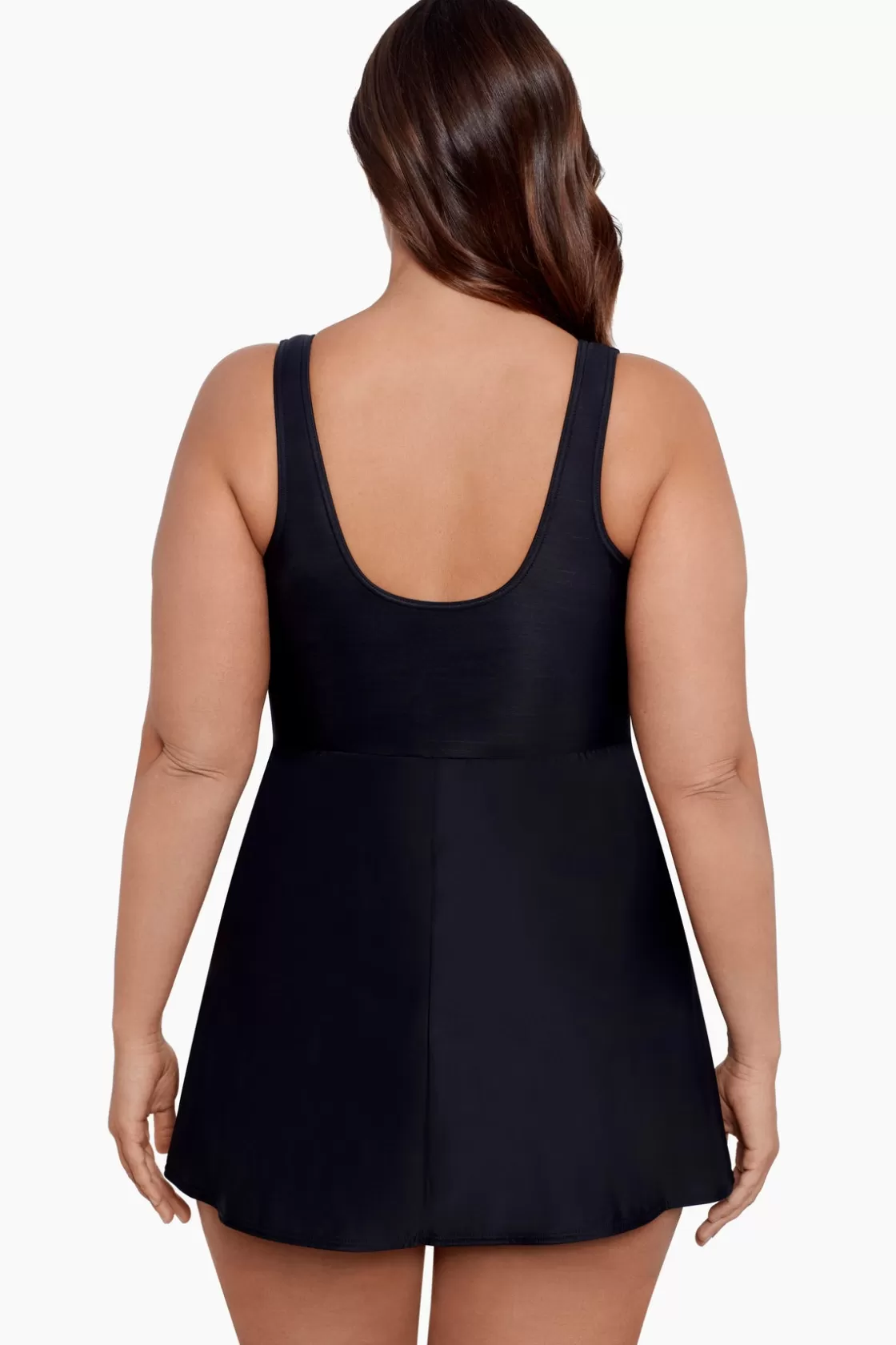 Miraclesuit Tankini Tops^Plus Size Must Haves Marais One Piece Swim Dress Black
