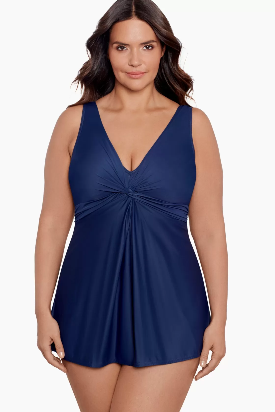 Miraclesuit Tankini Tops^Plus Size Must Haves Marais One Piece Swim Dress Black
