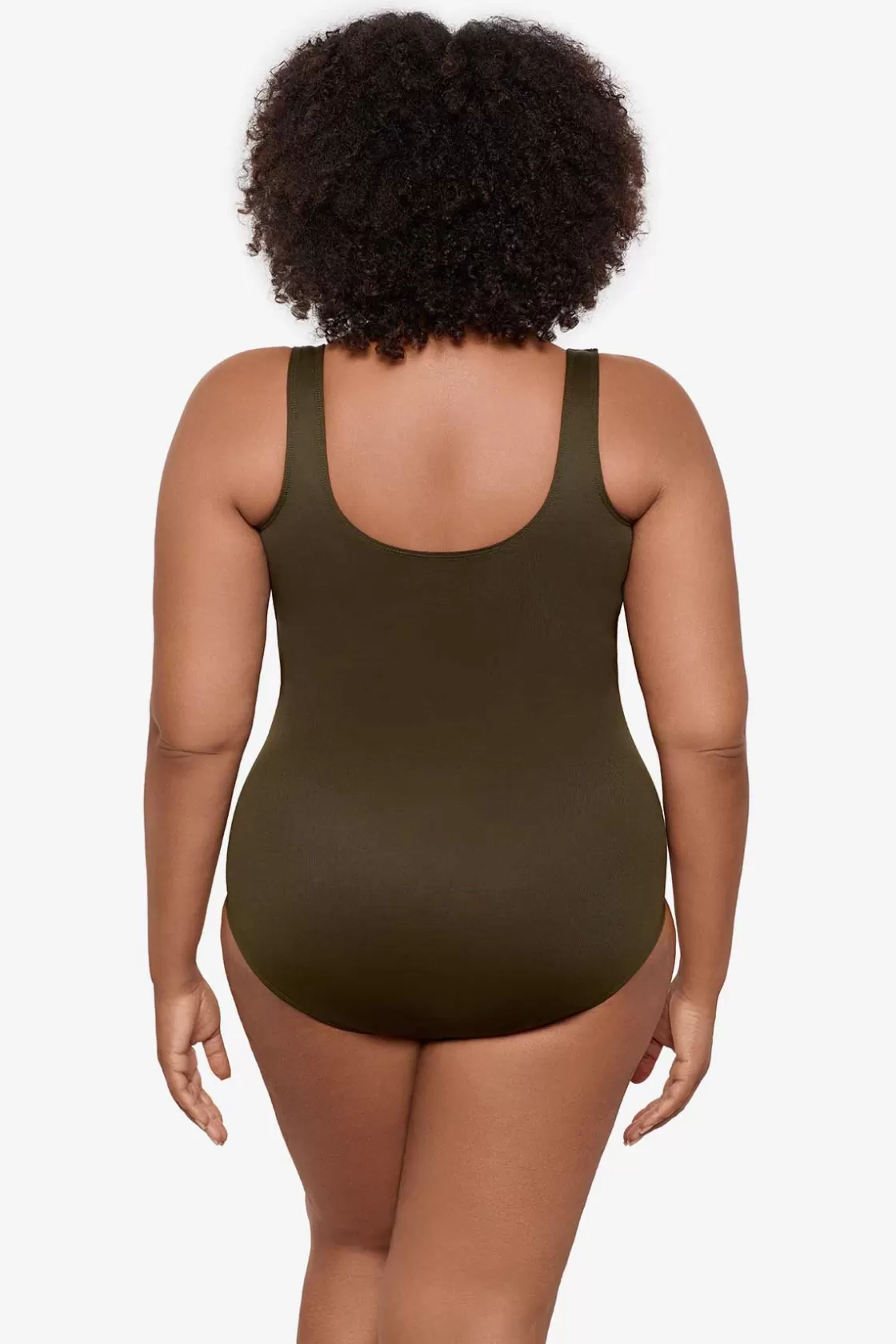 Miraclesuit One Piece^Plus Size Rock Solid Revele One Piece Swimsuit Nori