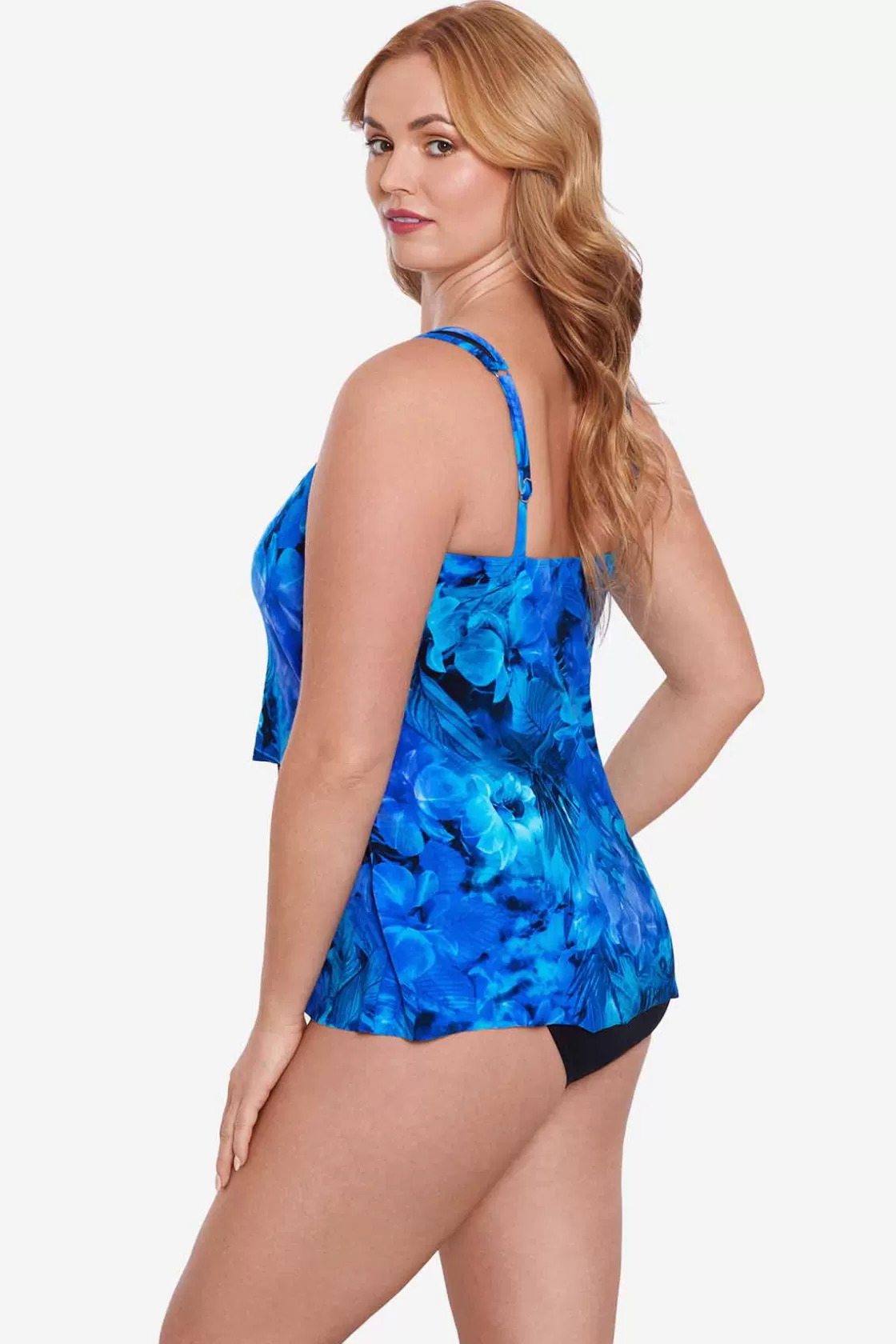 Miraclesuit Tankini Tops^Plus Size Sous Marine Mirage Tankini Top Blue/Multi