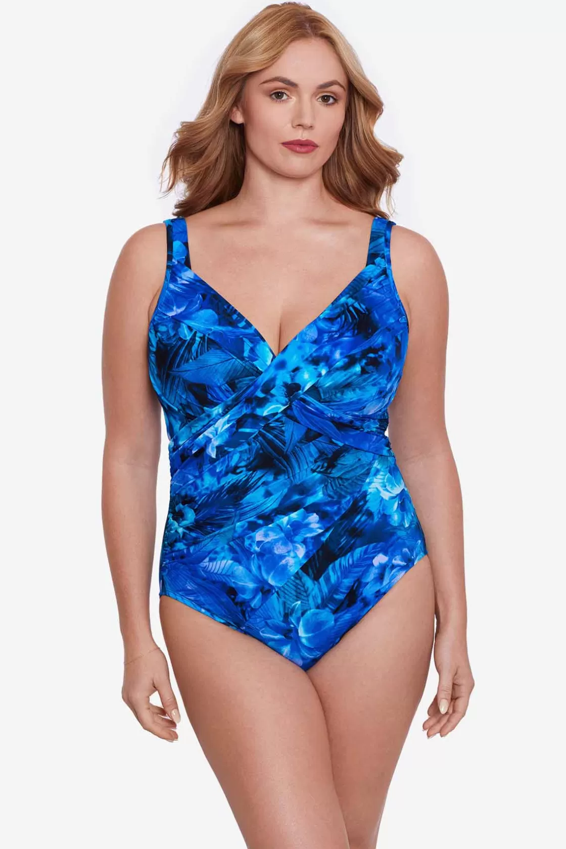 Miraclesuit One Piece^Plus Size Sous Marine Revele One Piece Swimsuit Blue/Multi