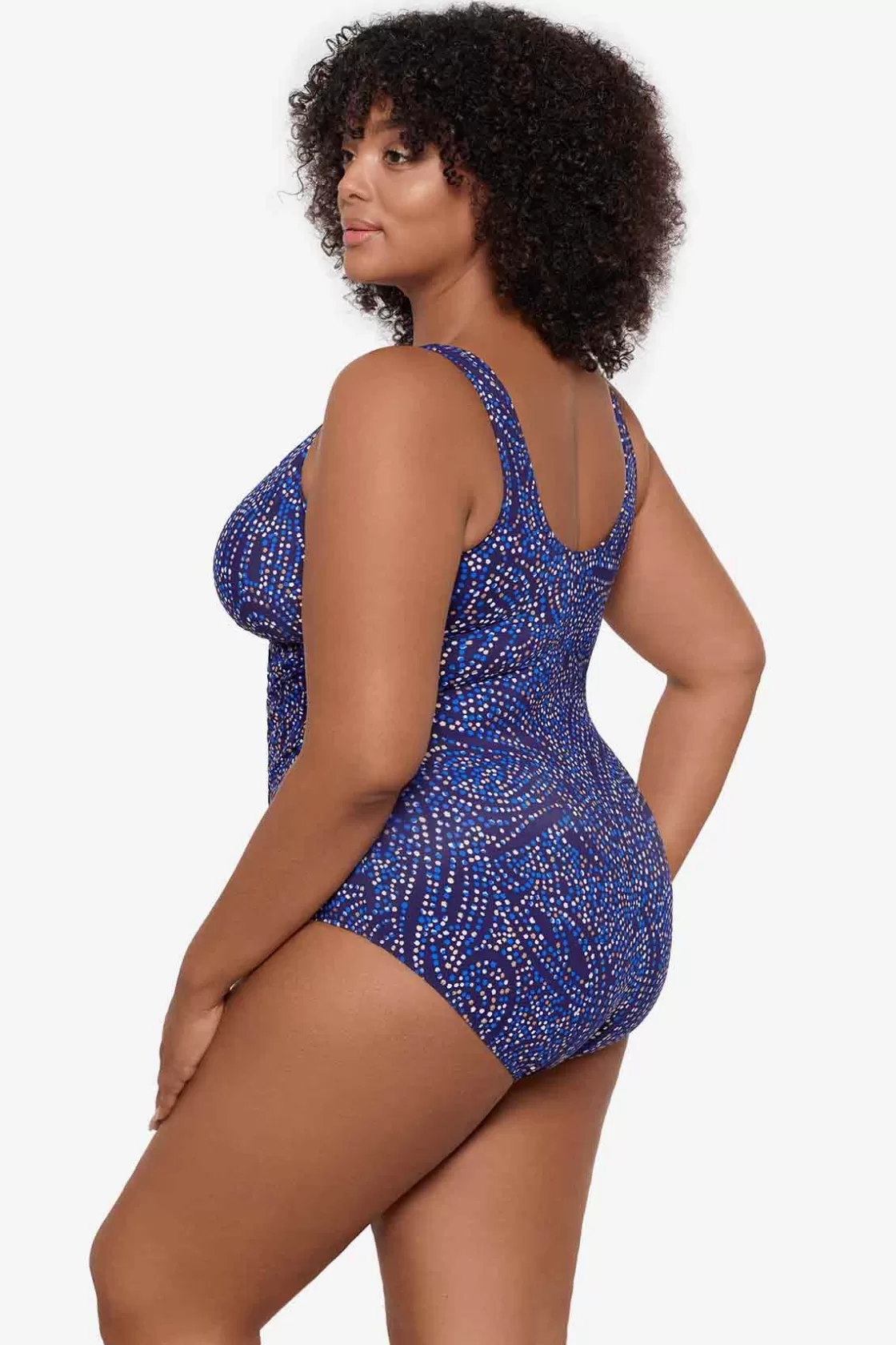 Miraclesuit One Piece^Plus Size Spotlight Oceanus One Piece Swimsuit Plum/Multi