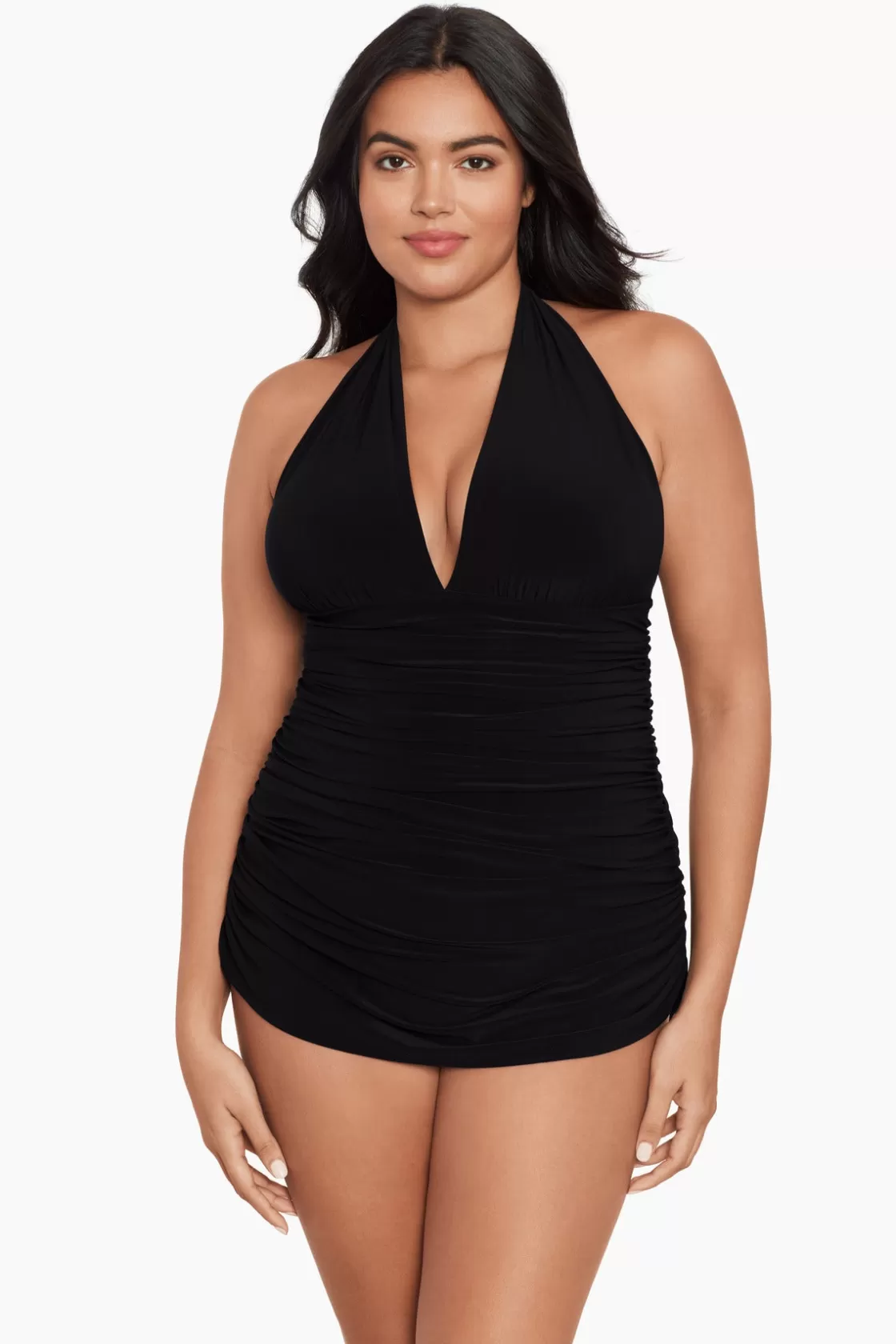 Miraclesuit Tankini Tops^Plus Size Yvonne Swim Dress Black