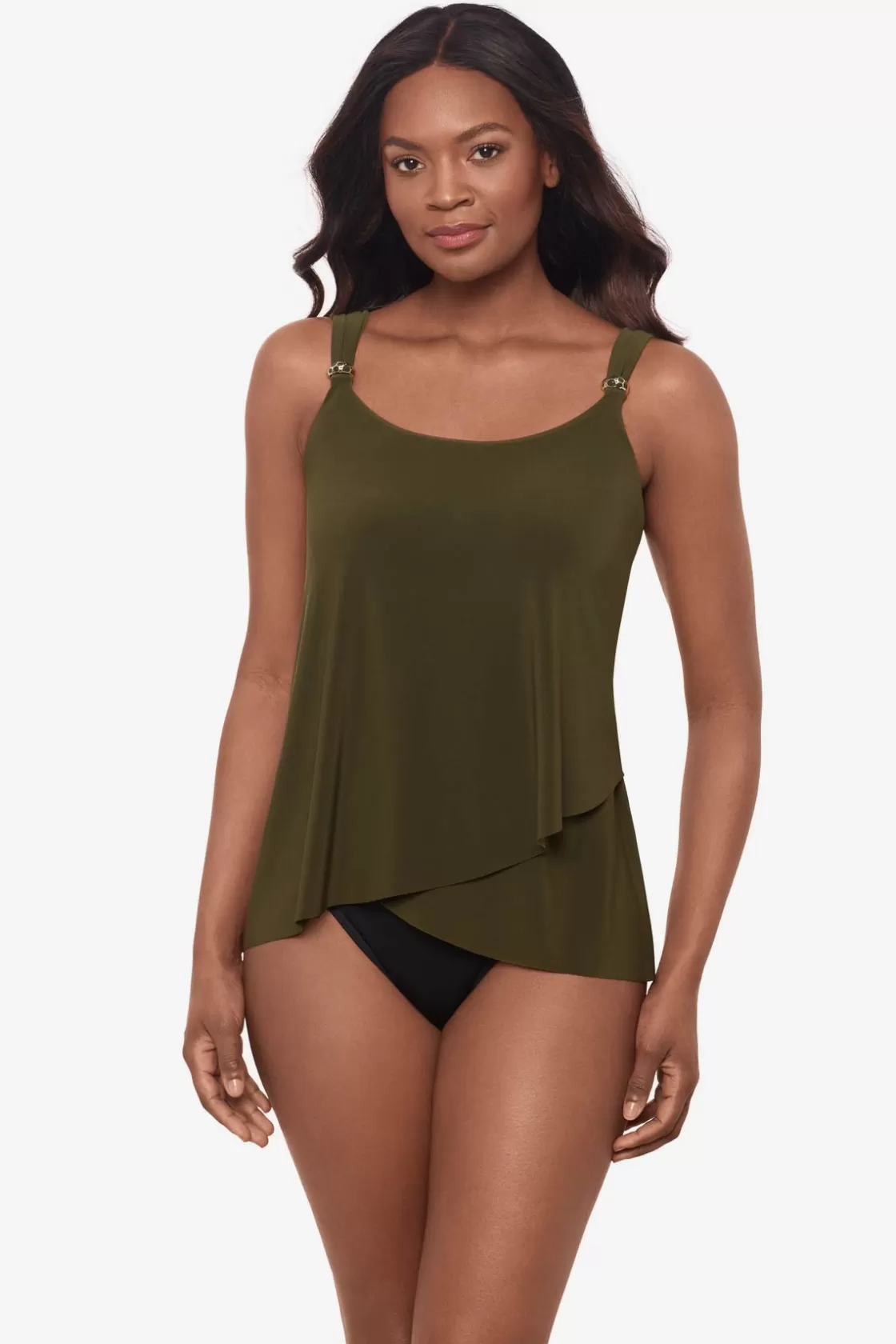 Miraclesuit One Piece | Plus^Razzle Dazzle Tankini Top Nori