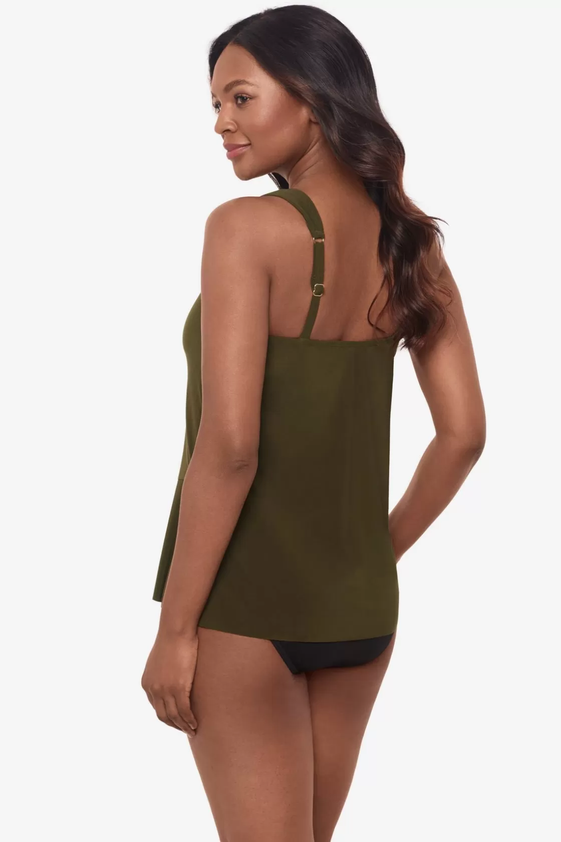 Miraclesuit Swim Dress | One Piece^Razzle Dazzle Underwire Tankini Top DD-Cup Nori