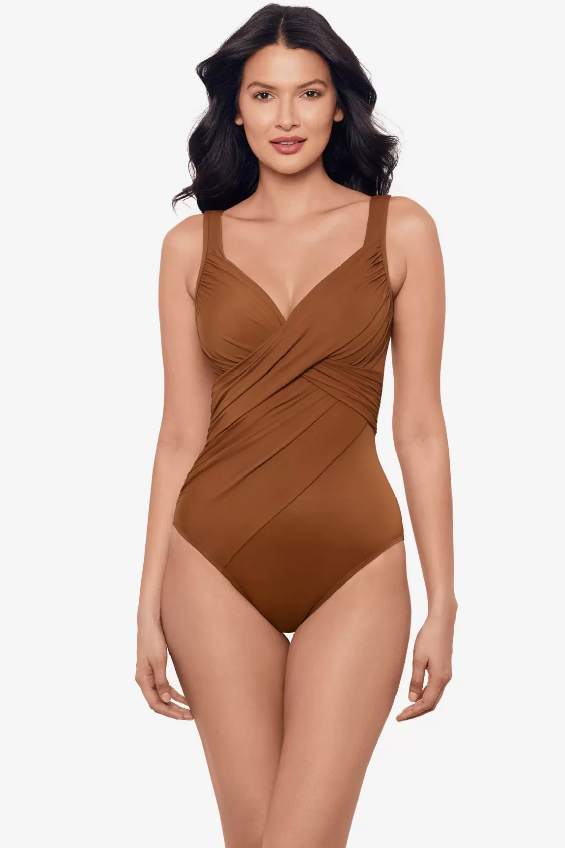 Miraclesuit Cover Ups^Rock Solid Revele One Piece Swimsuit Bronze