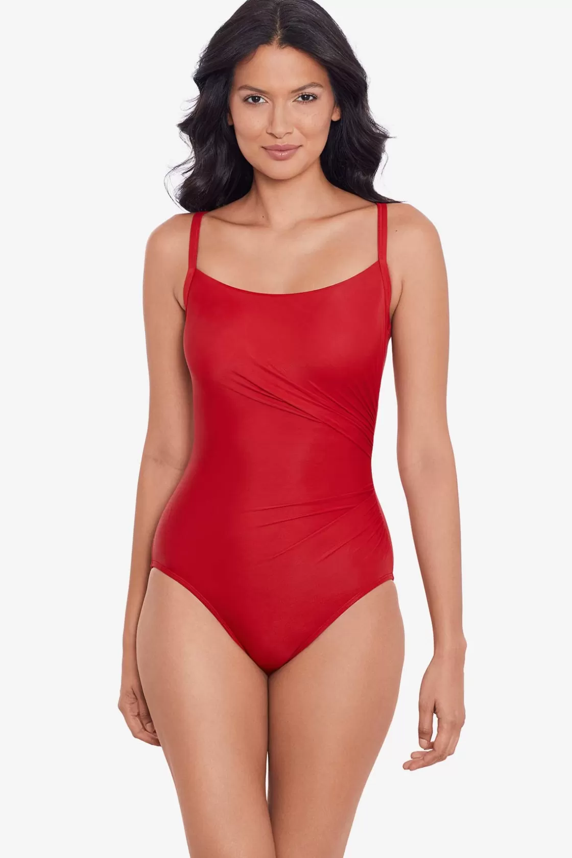 Miraclesuit Bandeau | Tankini Tops^Rock Solid Starr One Piece Swimsuit Cayenne