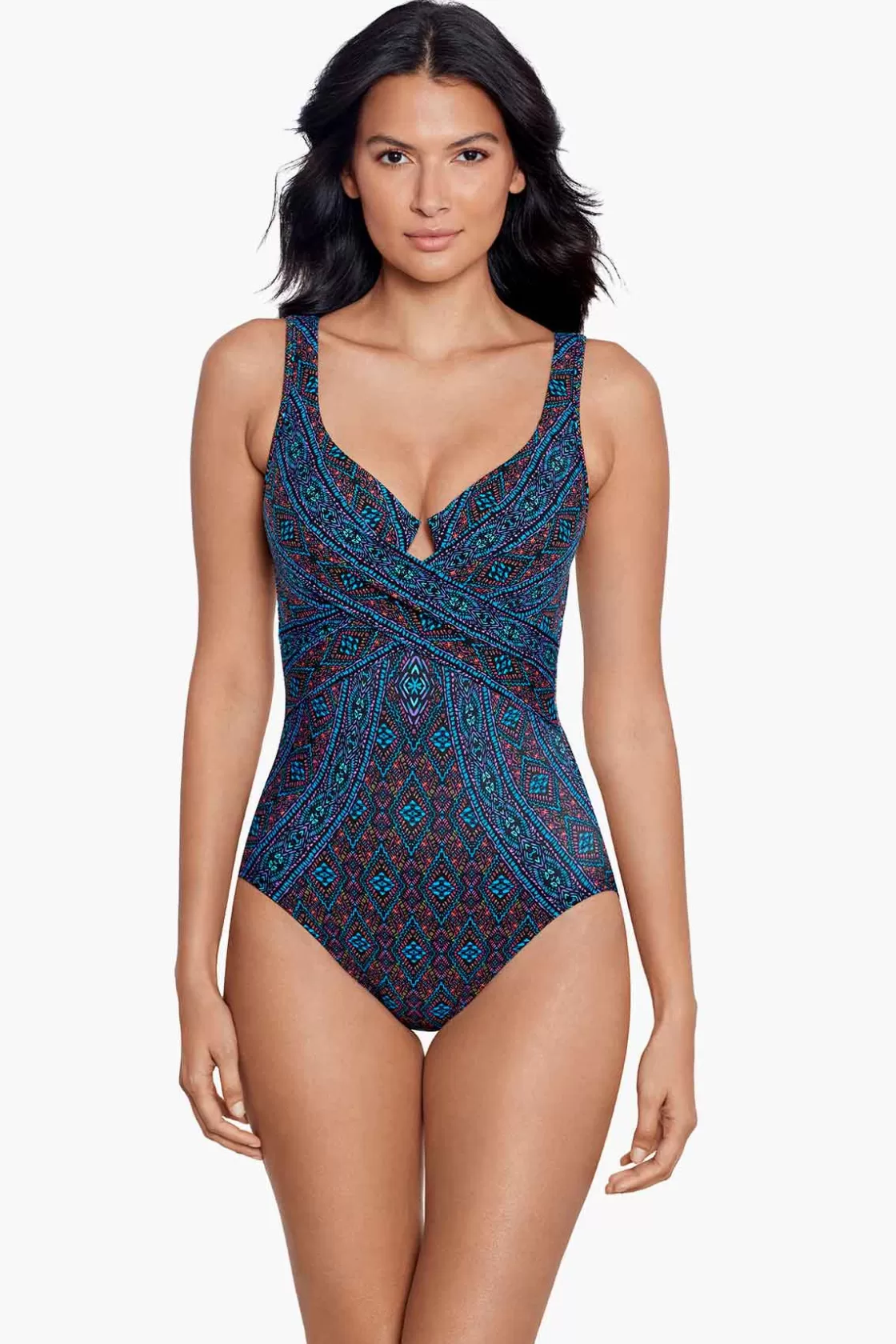 Miraclesuit One Piece^Romani Criss Cross Escape One Piece Swimsuit Multi