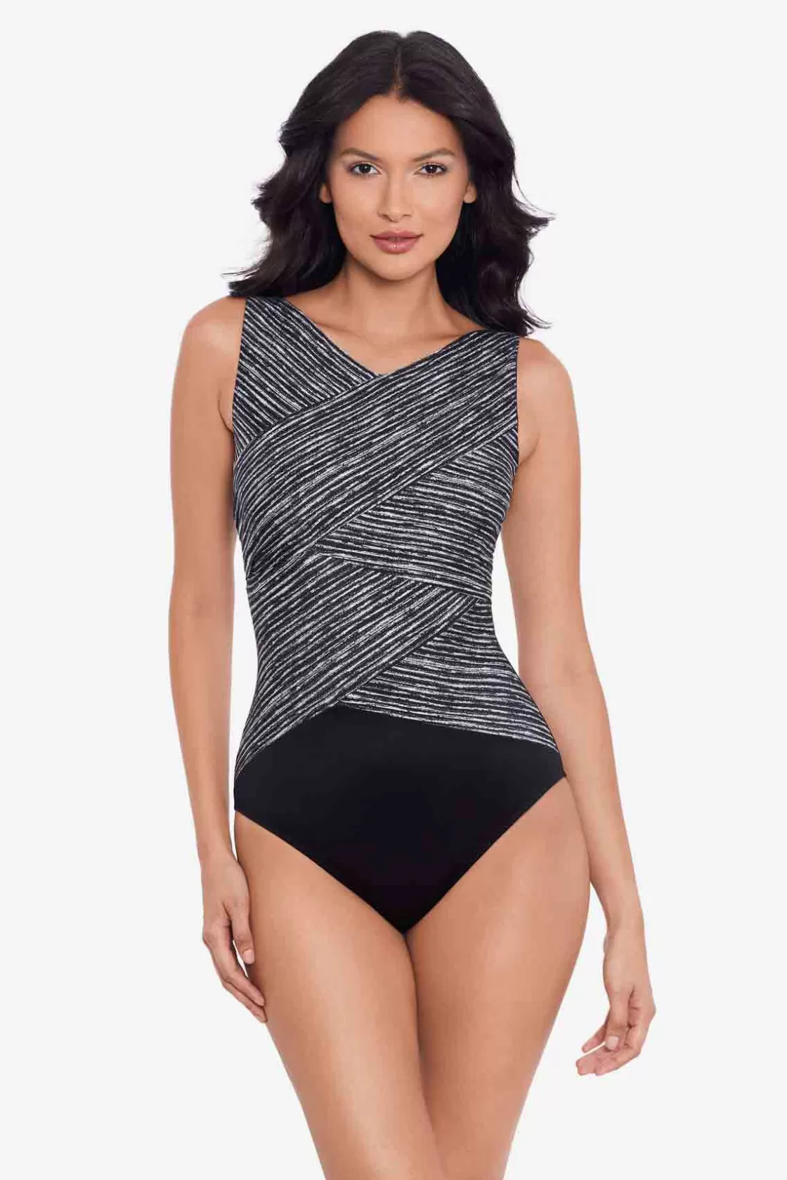 Miraclesuit One Piece^Selenite Brio One Piece Swimsuit Black/White