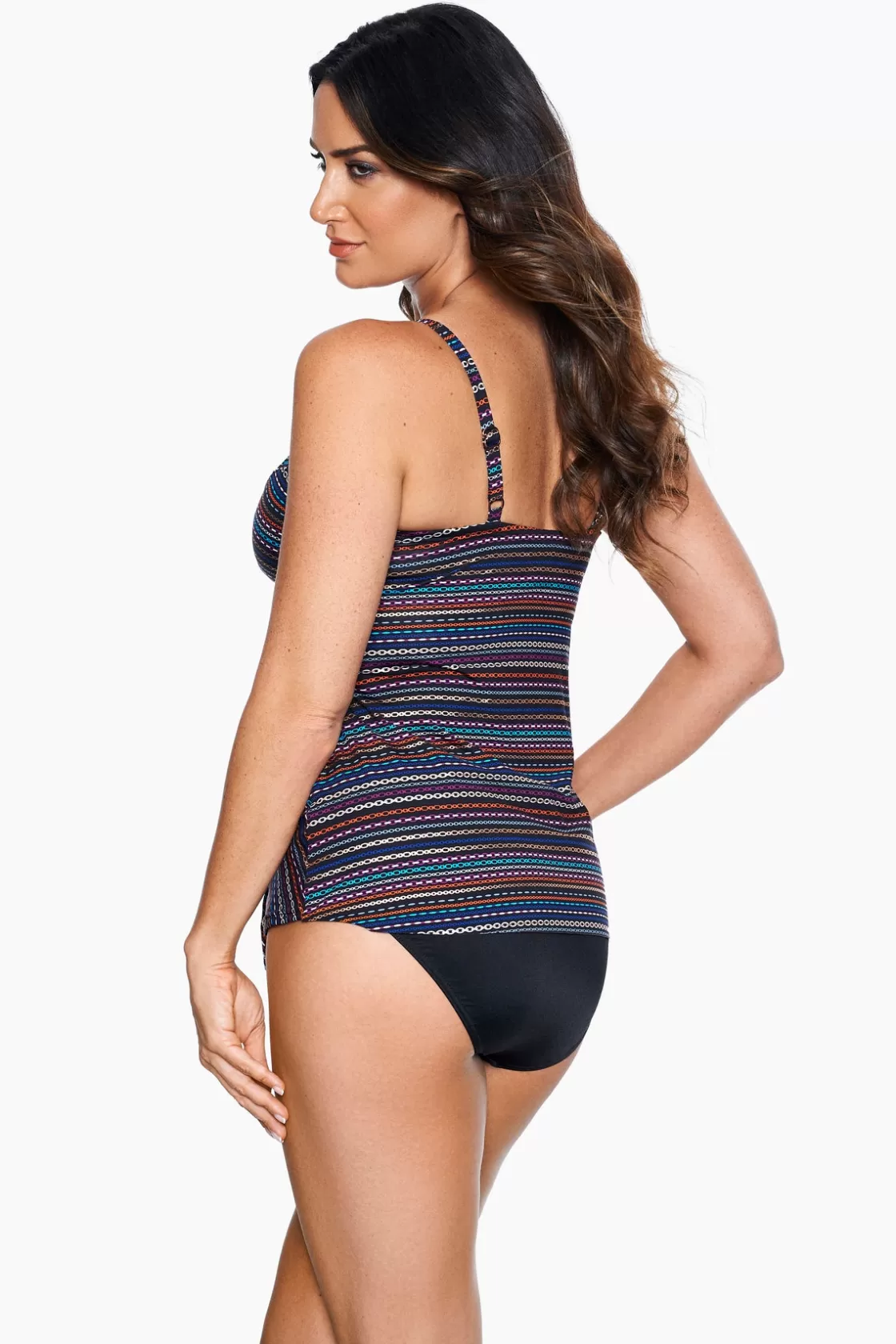 Miraclesuit Swim Bottoms^Shimmer Links Love Knot Tankini Top Multi