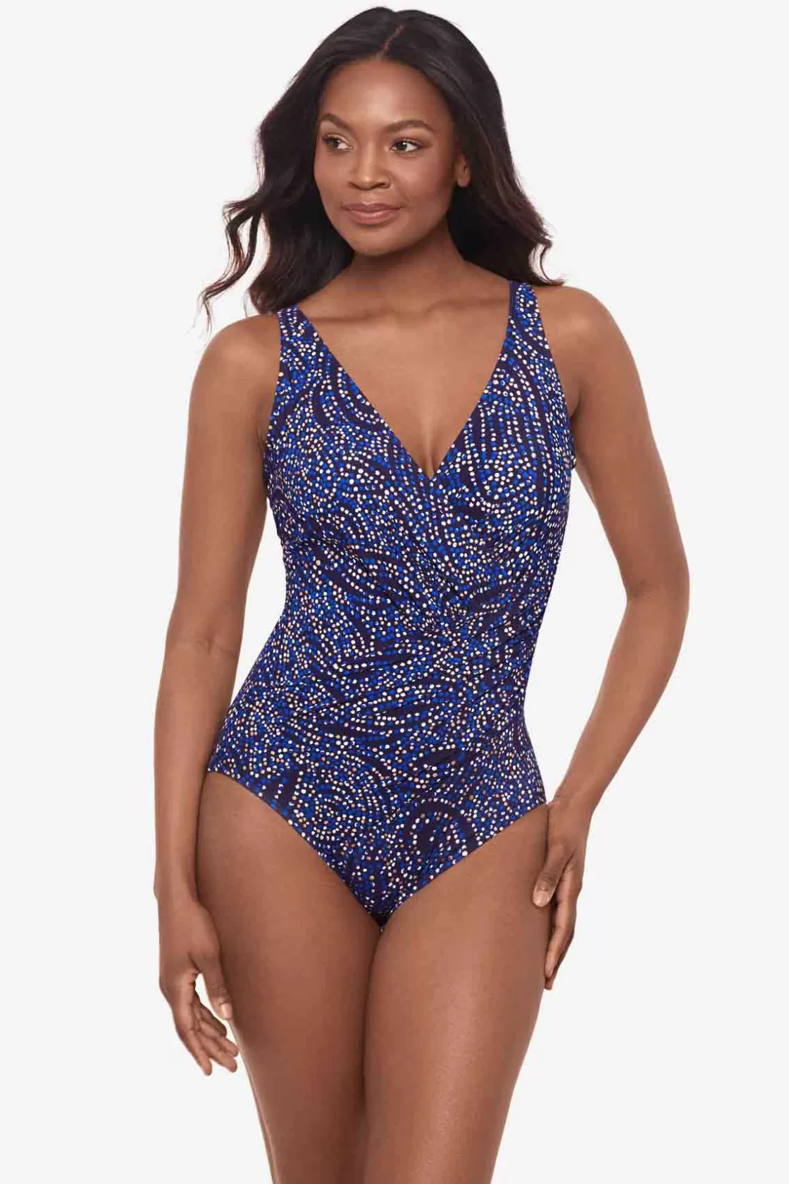 Miraclesuit One Piece^Spotlight Oceanus One Piece Swimsuit Plum/Multi