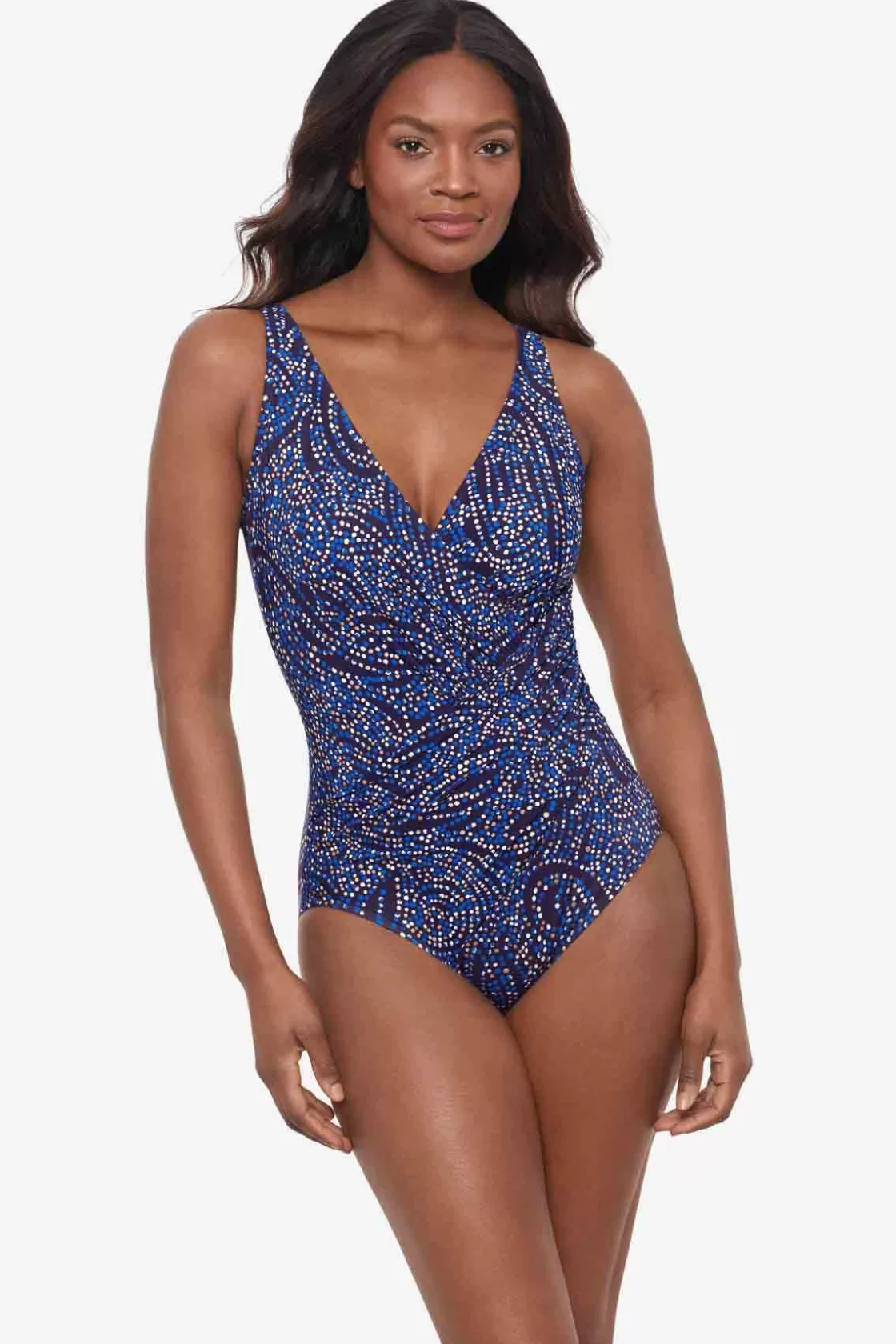 Miraclesuit One Piece^Spotlight Oceanus One Piece Swimsuit DD-Cup Plum/Multi