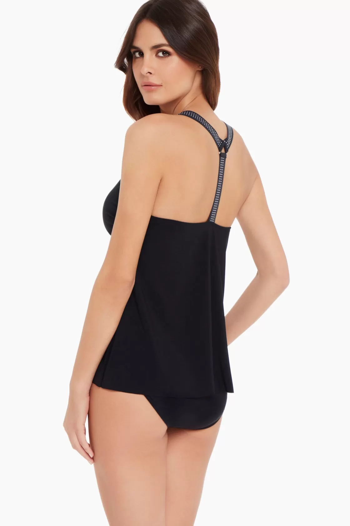 Miraclesuit Swim Dress | One Piece^Star Studded Carly Tankini Top Black