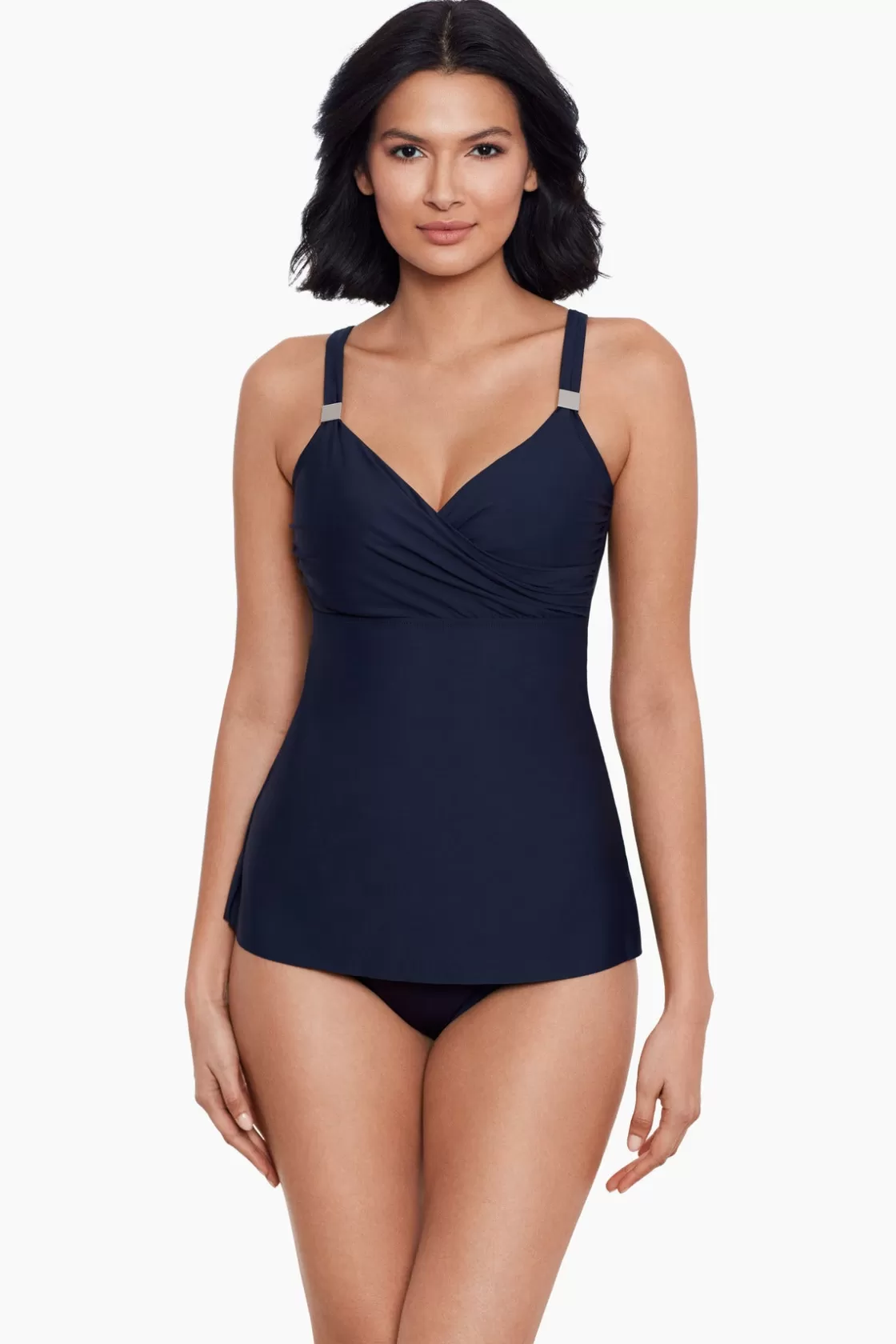 Miraclesuit One Piece | Dd+ Cup^Surplice Underwire Tankini Top D-DDD Cups Midnight