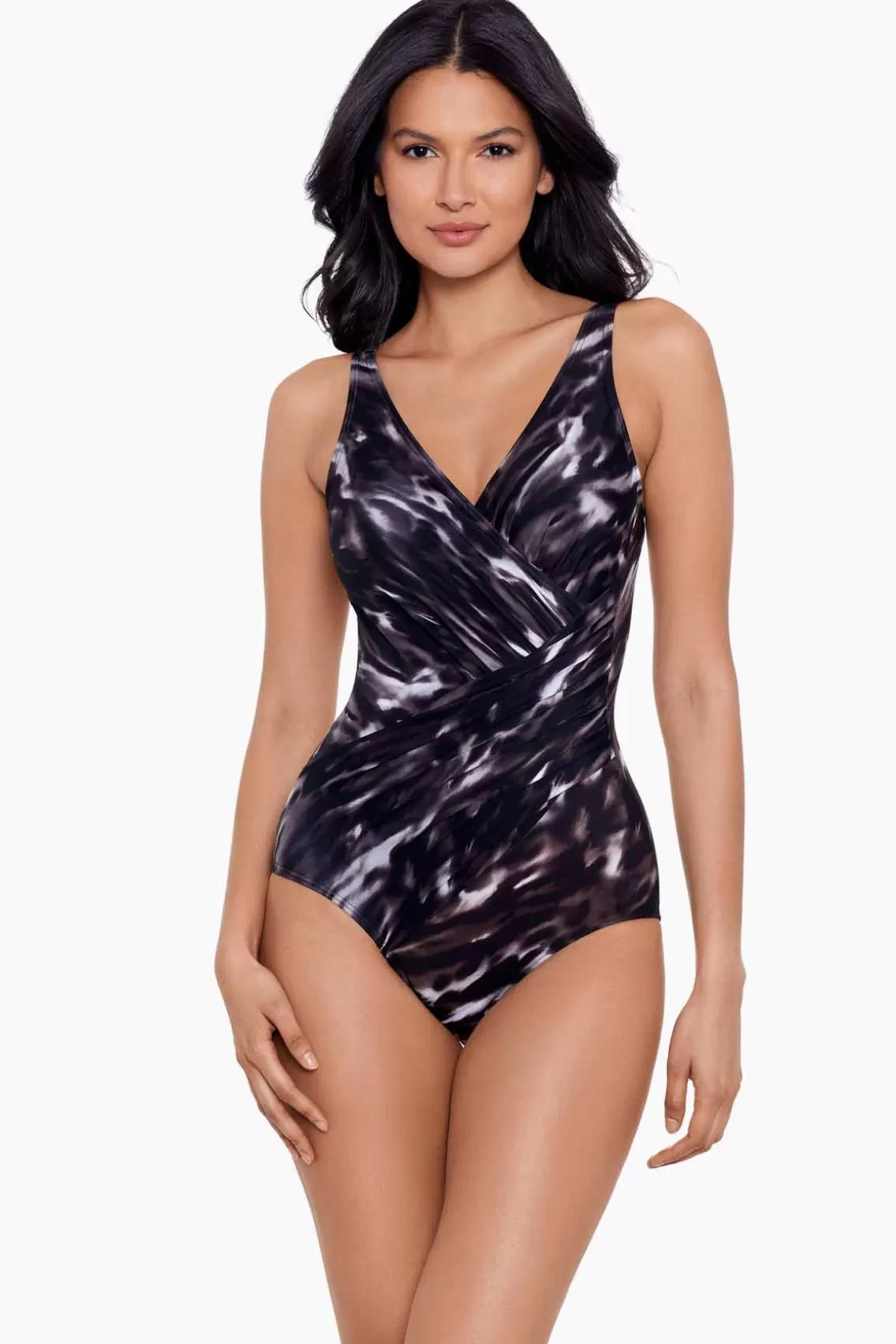 Miraclesuit One Piece^Tempest Oceanus One Piece Swimsuit Black/Brown