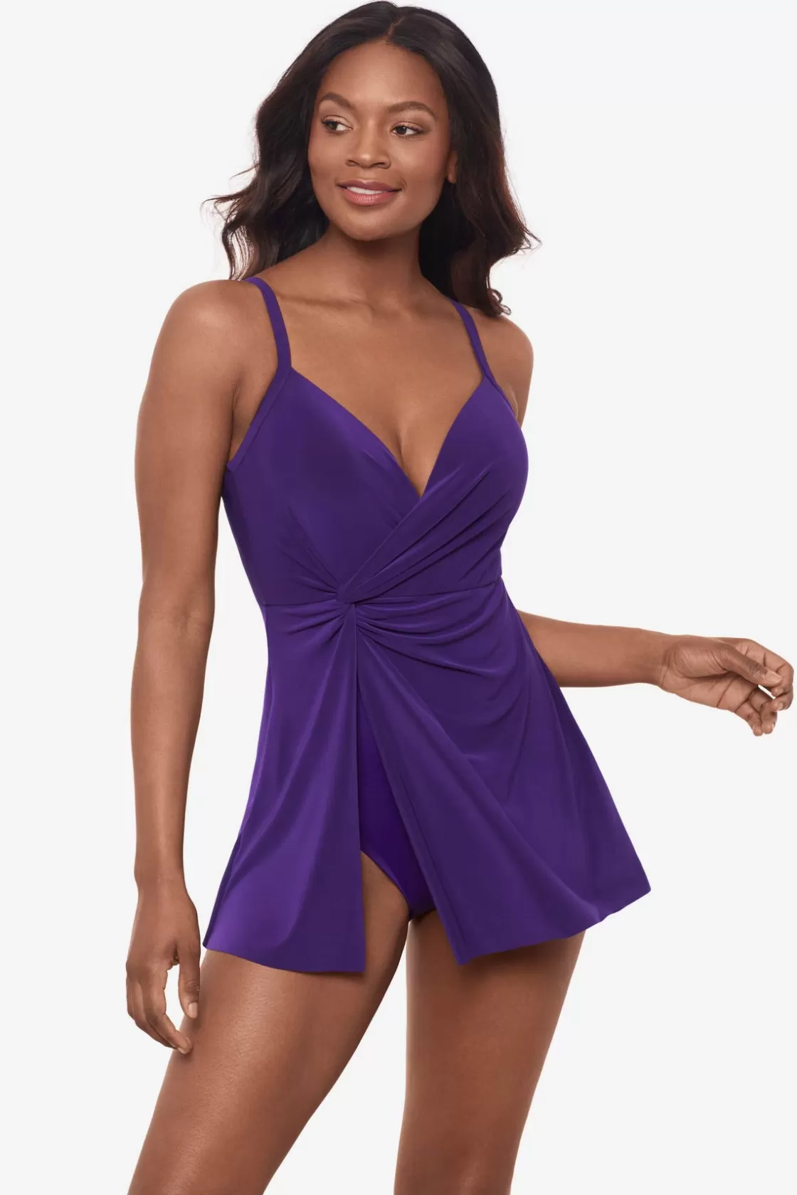 Miraclesuit Tankini Tops^Twisted Sisters Adora Underwire Swim Dress Mulberry