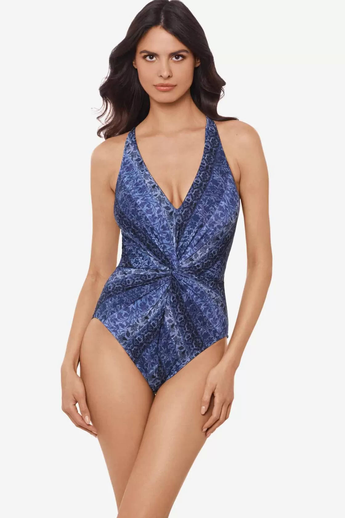 Miraclesuit Cover Ups^Via Roma Drew One Piece Swimsuit Blue/Multi