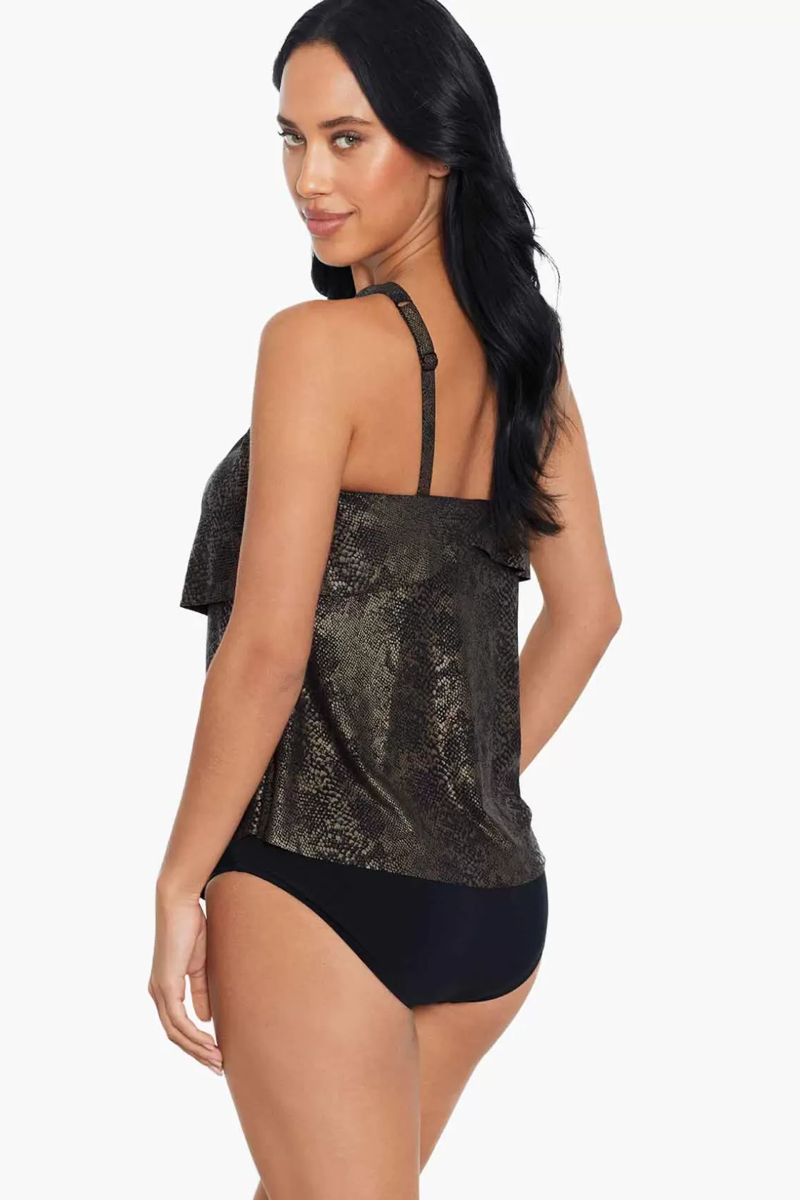 Miraclesuit Tankini Tops^Xantu Carolina Tankini Top Black/Brown