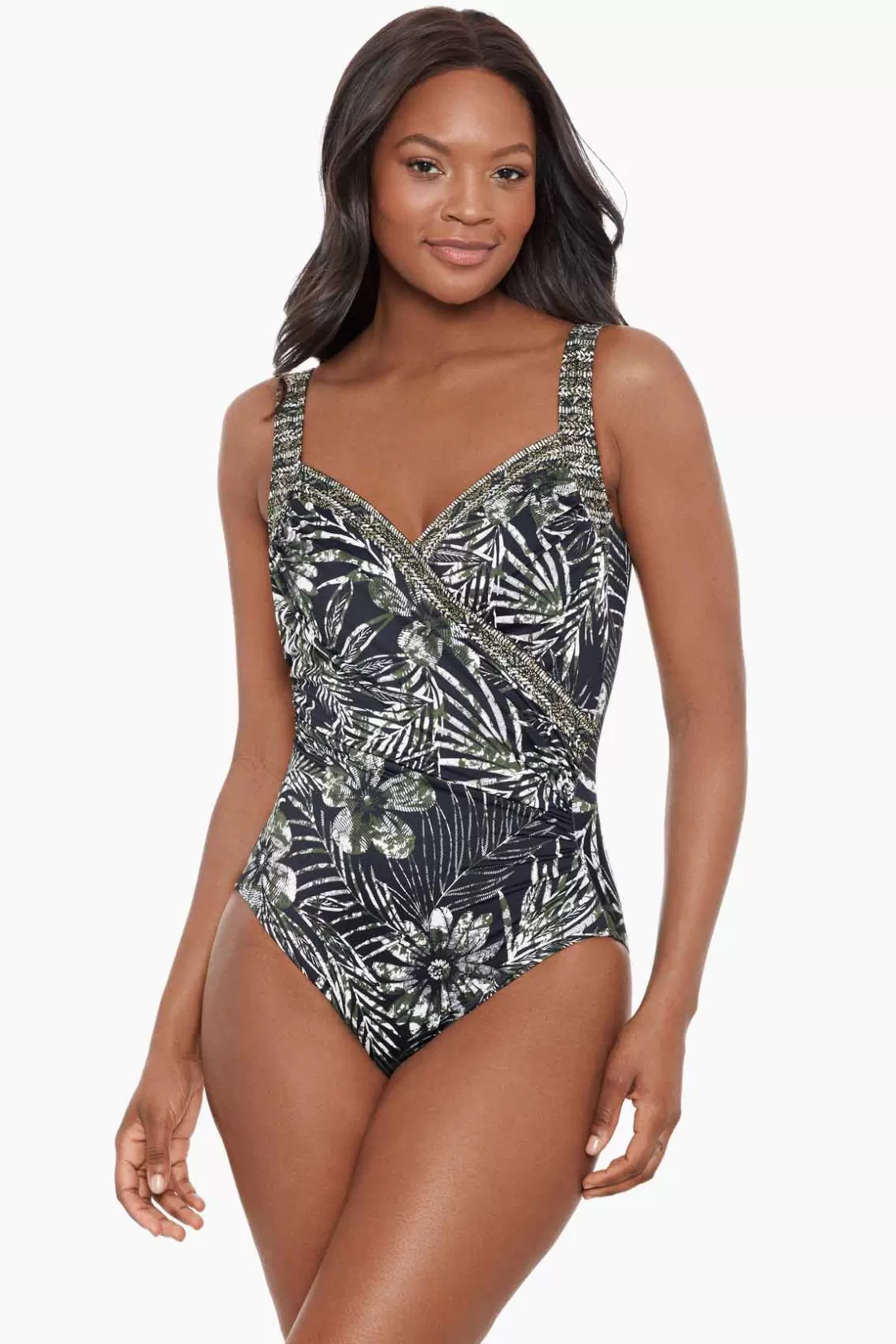 Miraclesuit One Piece^Zahara Sanibel One Piece Swimsuit DD-Cup Black/Multi