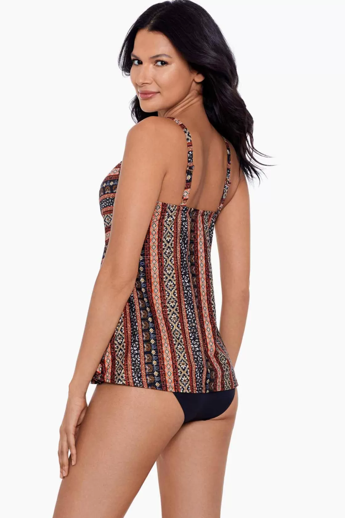 Miraclesuit Swim Bottoms^Zwina Gala Tankini Top Black/Multi